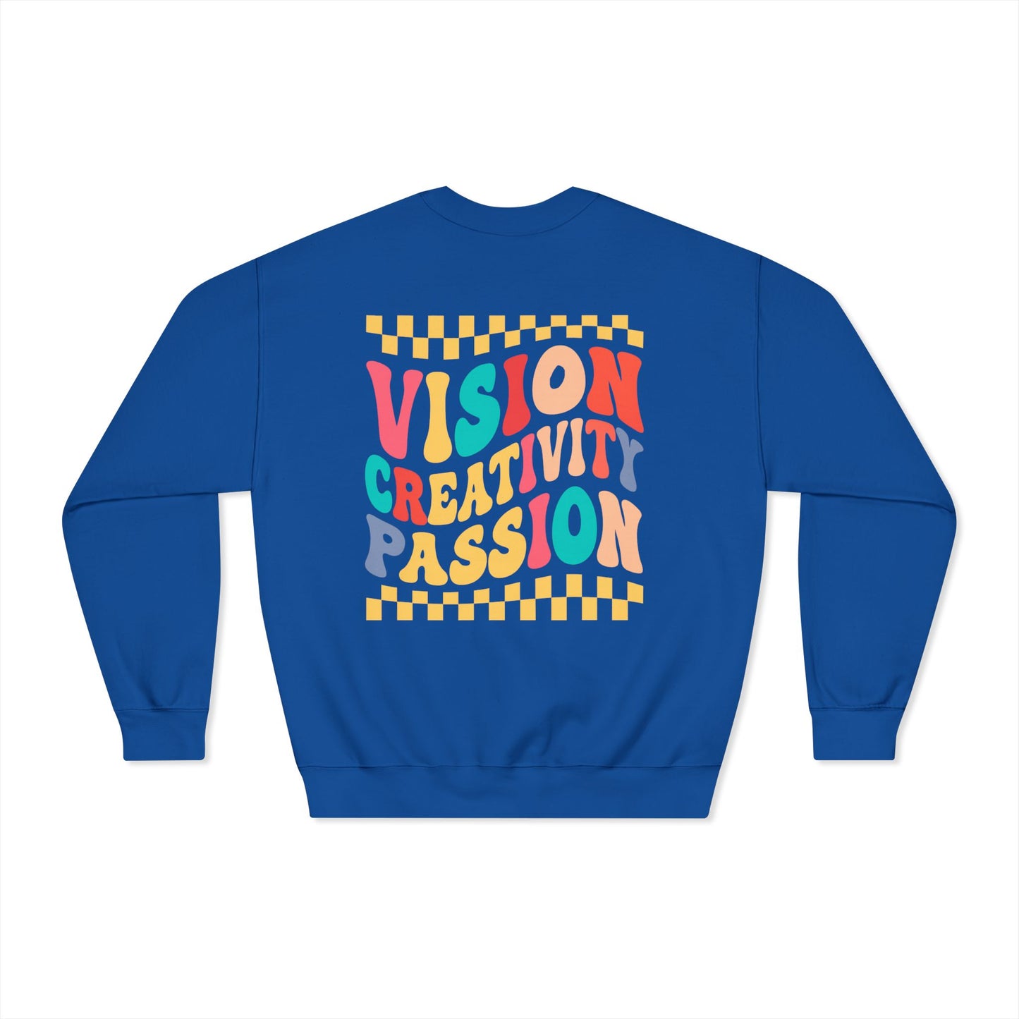 Vision Creativity Passion Crewneck Sweatshirt (front logo + back design) – Meme Culture Pullover