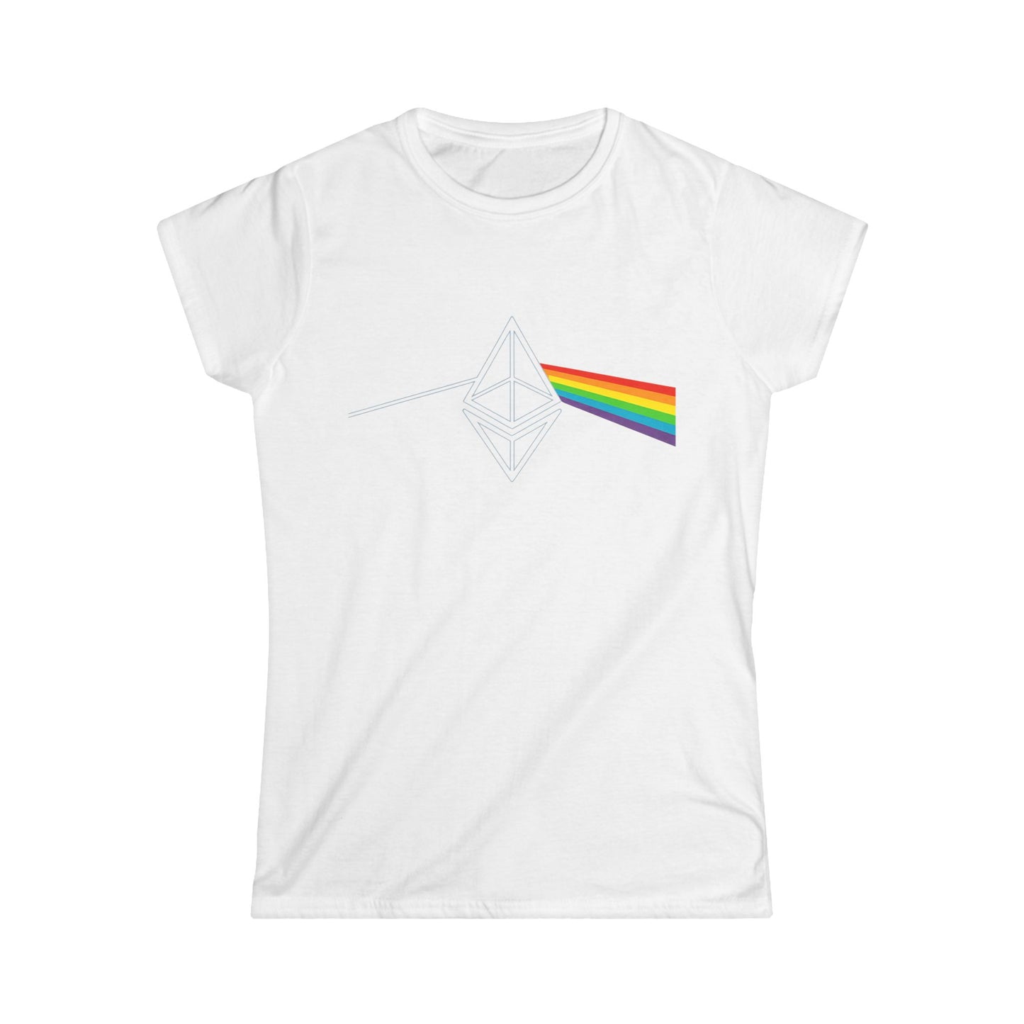 Ethereum Dark Side of the Moon Tee (front design) – Crypto Vault Women’s Shirt