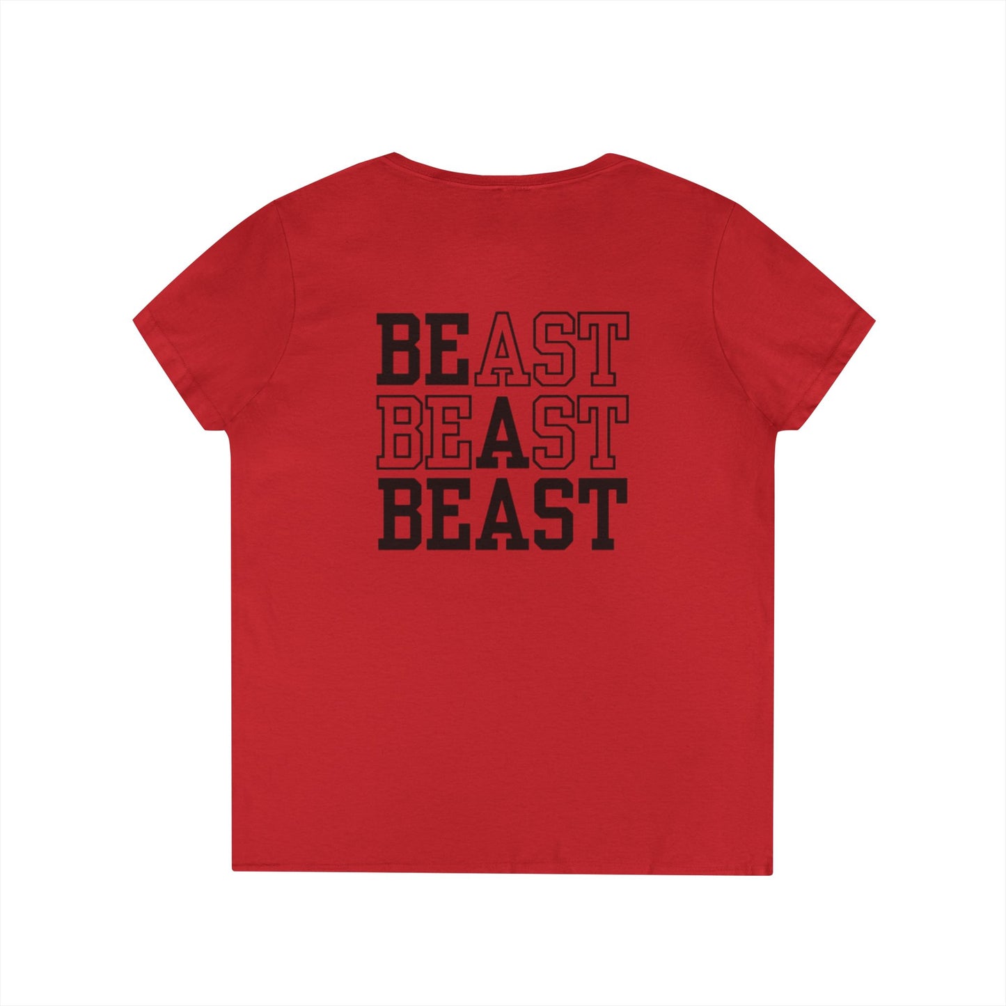 Be a Beast Tee (front logo + back design) – Discipline Club Ladies V-Neck