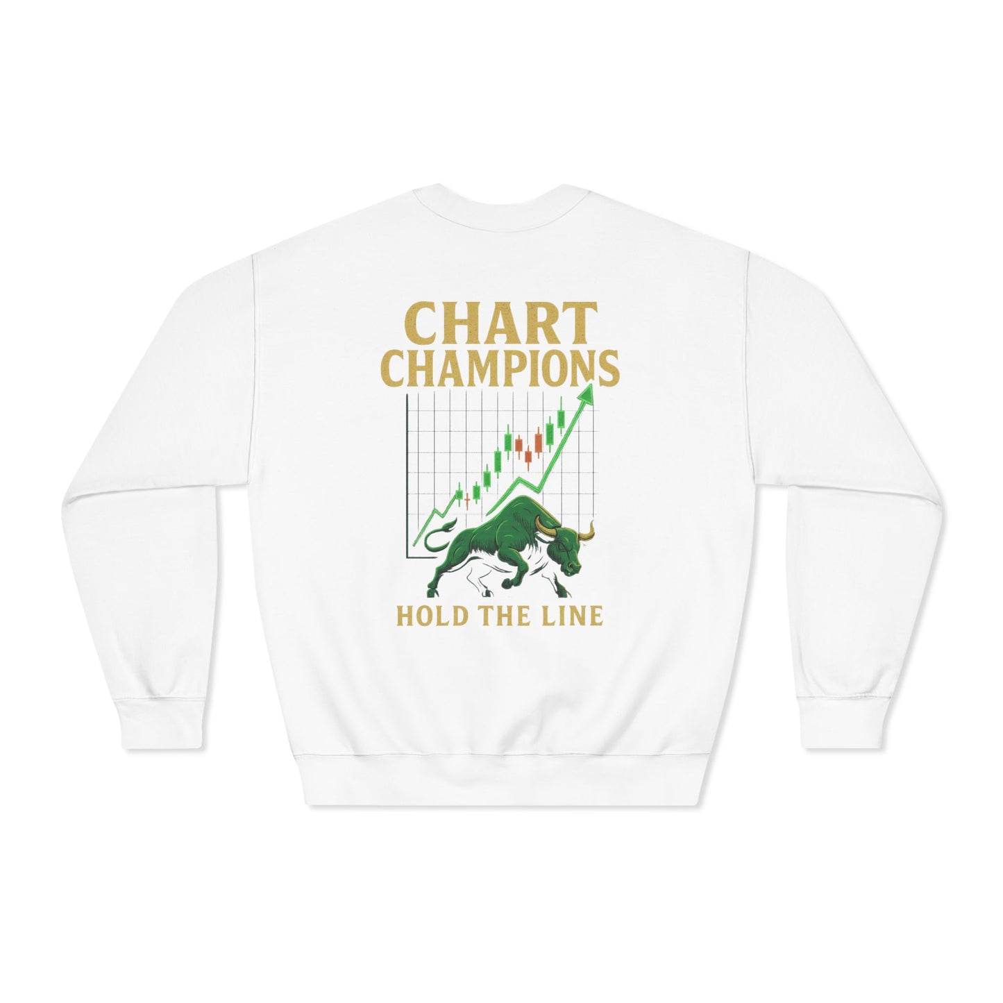 Chart Champions DryBlend Crewneck Sweatshirt (front logo + back design) – Investor Apparel