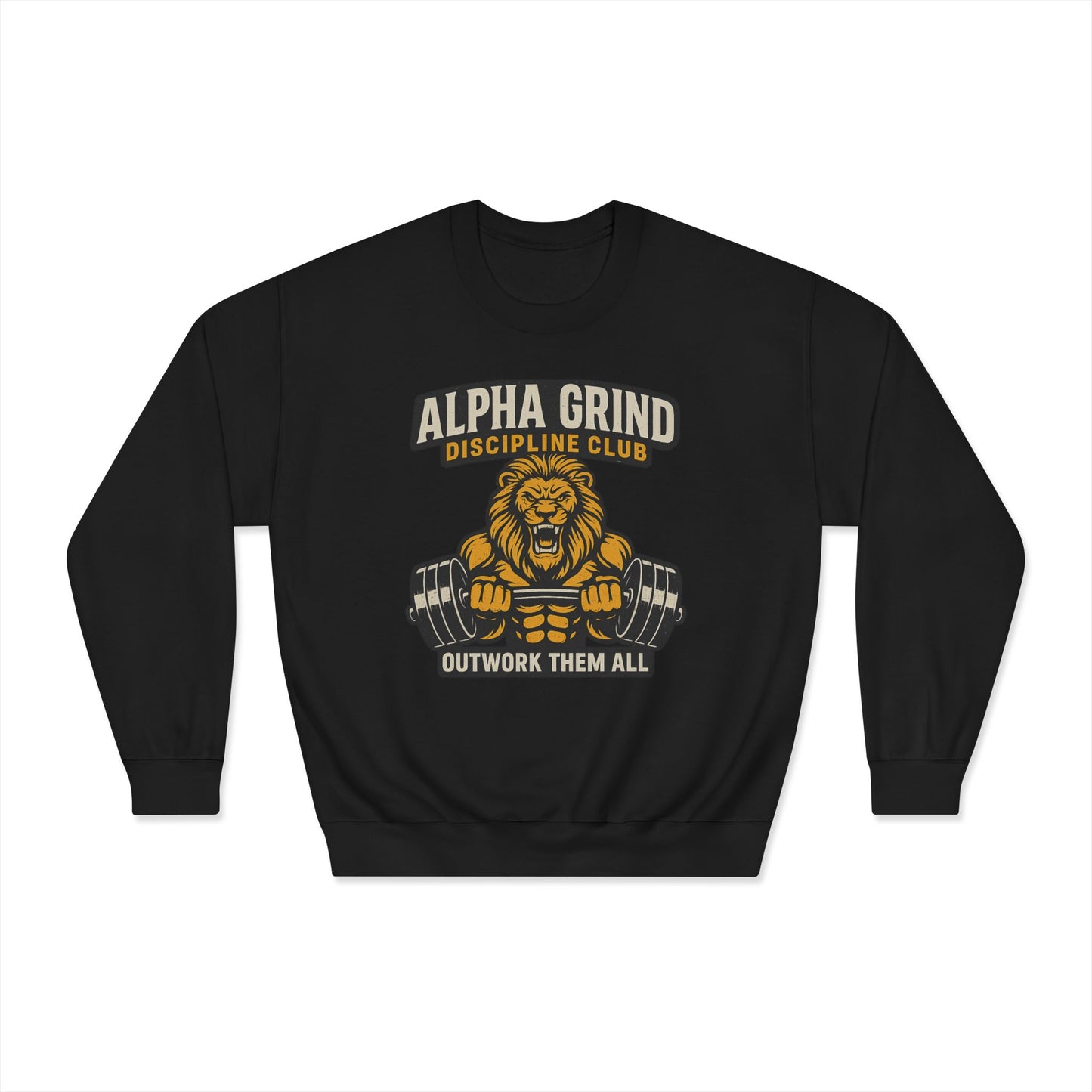Alpha Grind DryBlend Crewneck Sweatshirt (front design) – Gym Apparel