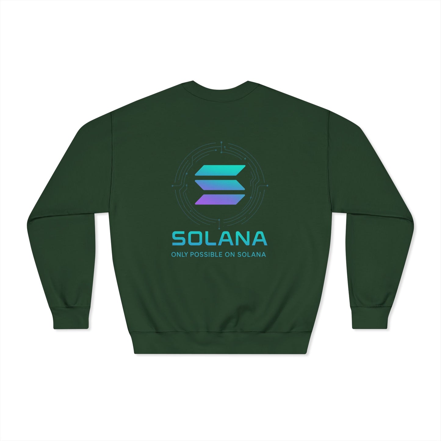 Only Possible on Solana Crewneck Sweatshirt (front logo + back design) – Crypto Vault Pullover