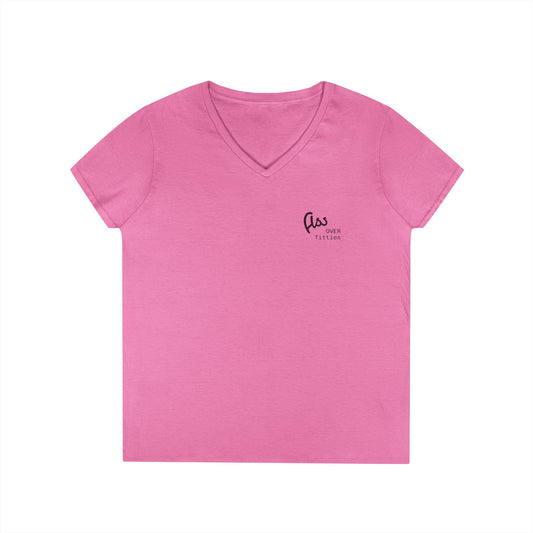 Ass Over Titties V-Neck Tee (front design) – Meme Apparel