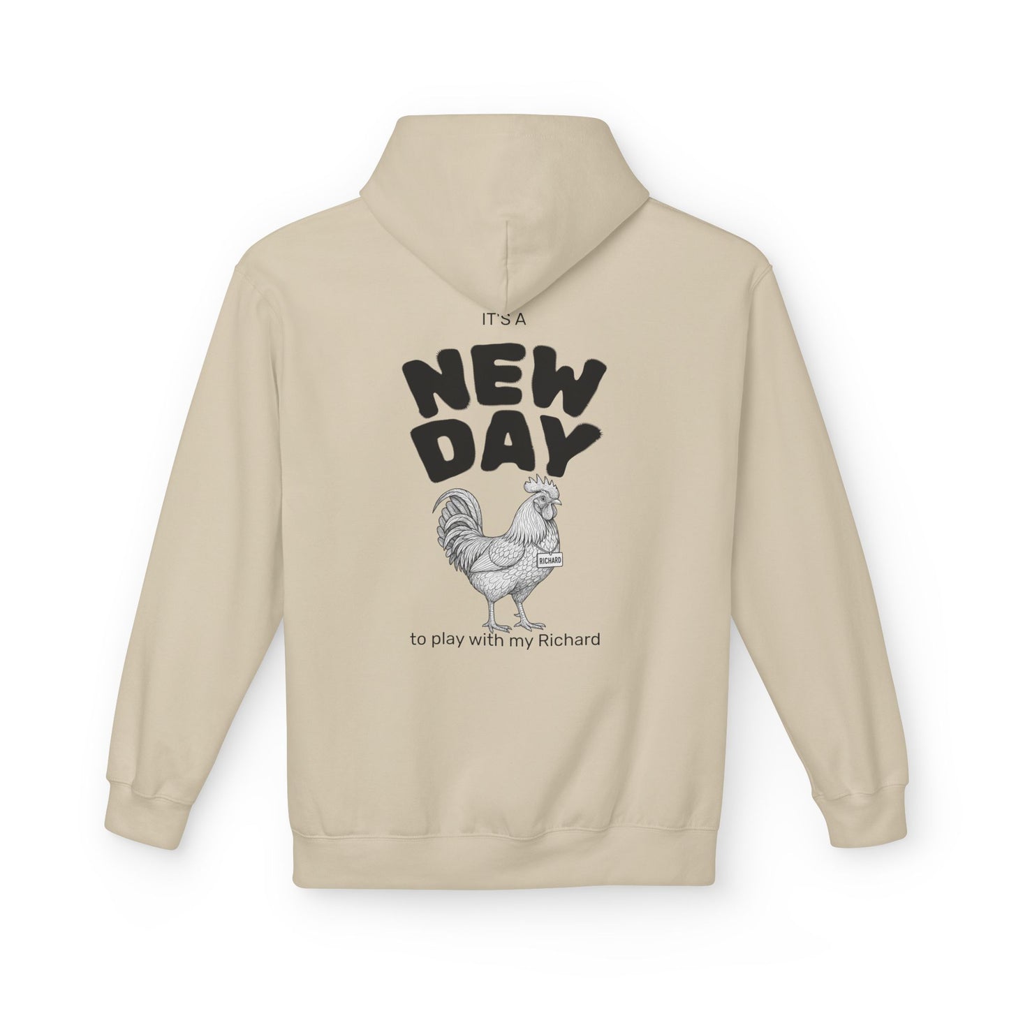 Richard Midweight Softstyle Fleece Hoodie (front logo + back design) - Meme Apparel
