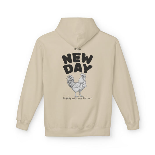 Richard Midweight Softstyle Fleece Hoodie (front logo + back design) - Meme Apparel