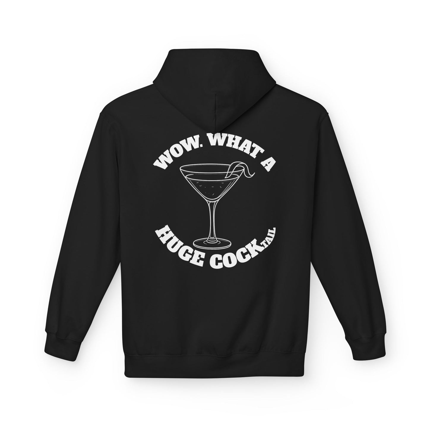 Huge Cocktail Midweight Softstyle Fleece Hoodie (front logo + back design) - Meme Apparel