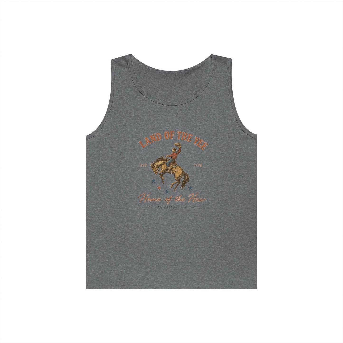 Land of the Yee, Home of the Haw Tank Top (front design) – American Pride Shirt