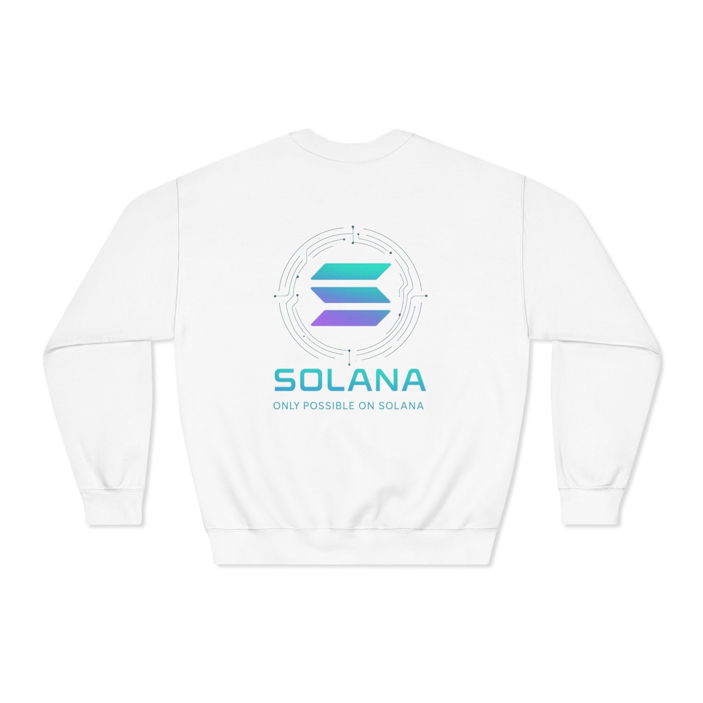 Only Possible on Solana Crewneck Sweatshirt (front logo + back design) – Crypto Vault Pullover