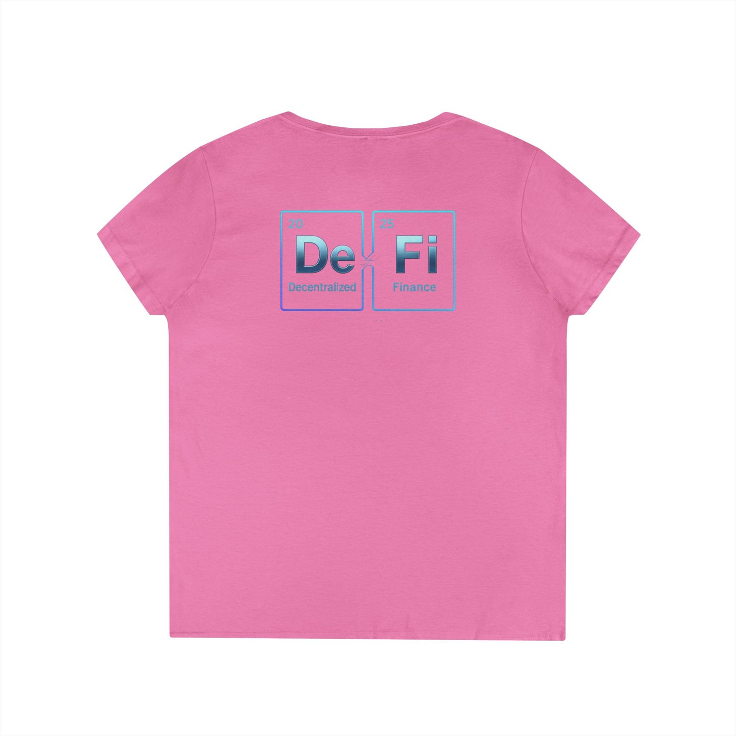 Decentralized Finance V-Neck Tee (front logo + back design) – Crypto Vault Shirt