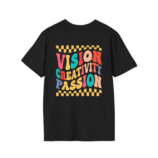 Vision Creativity Passion Tee (front logo + back design) – Meme Culture Shirt