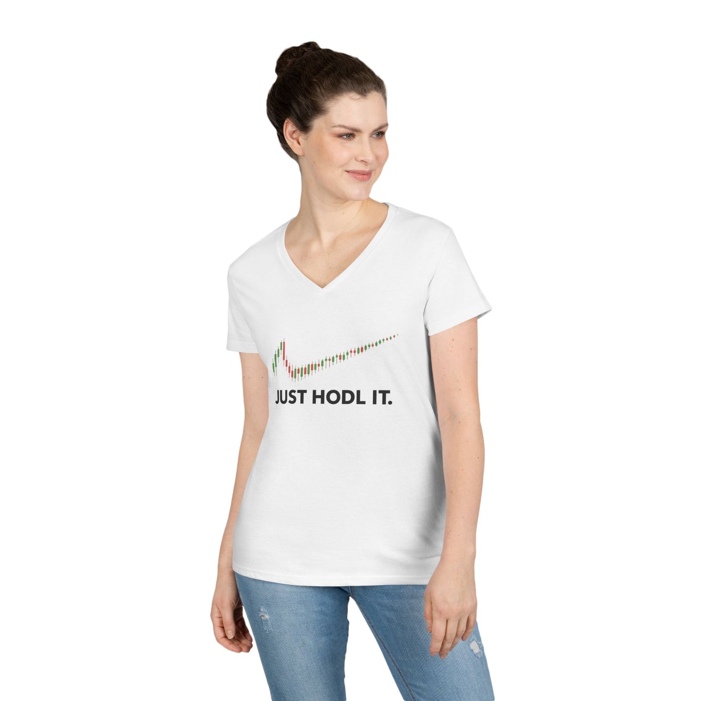 Just HODL It Tee (front design) – Crypto Vault V-Neck Shirt