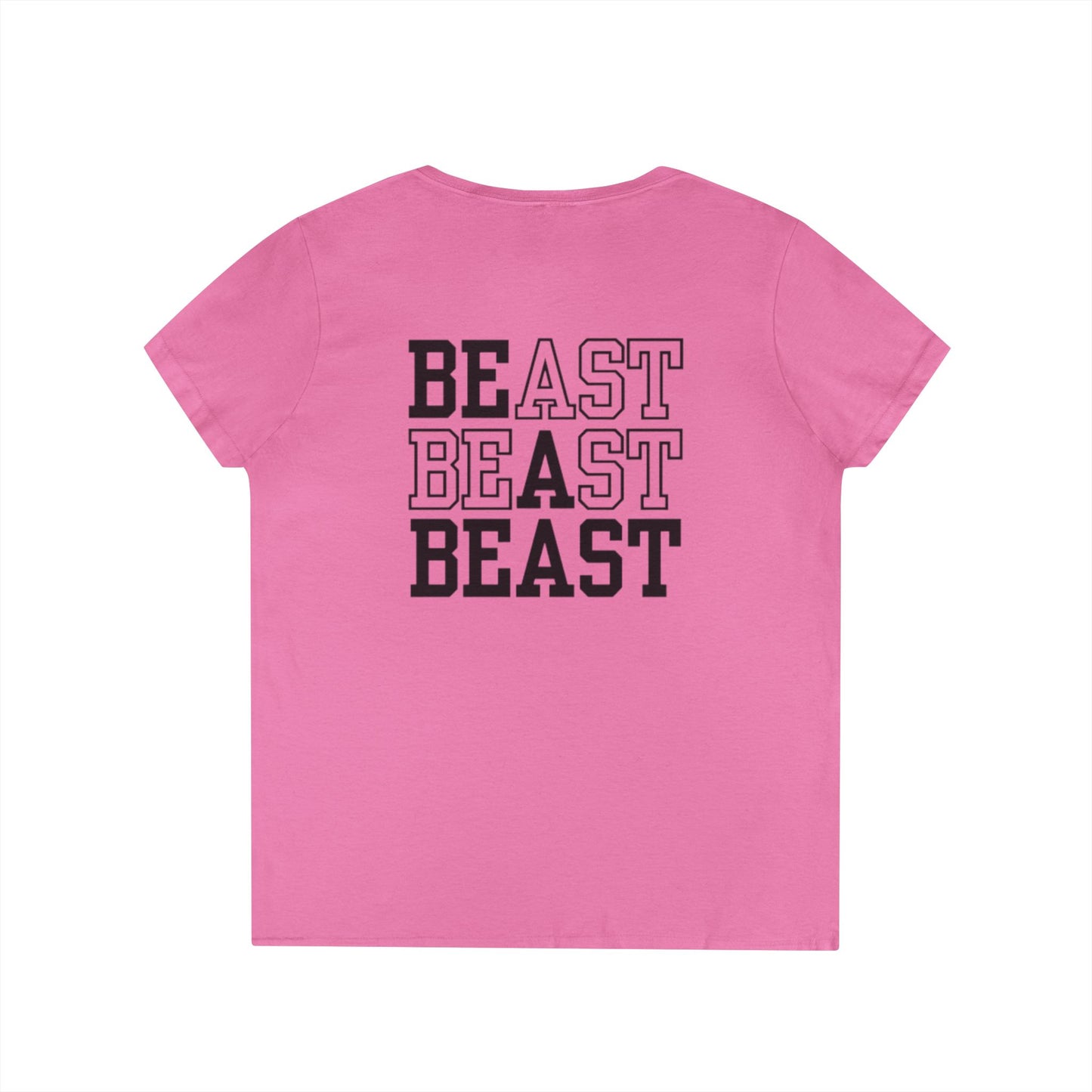 Be a Beast Tee (front logo + back design) – Discipline Club Ladies V-Neck