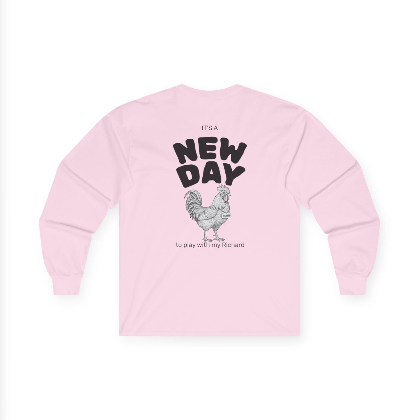 Richard Long Sleeve Tee (front logo + back design) - Meme Apparel