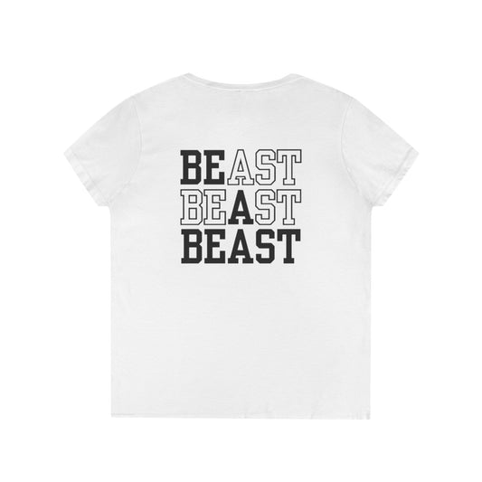 Be a Beast Tee (front logo + back design) – Discipline Club Ladies V-Neck