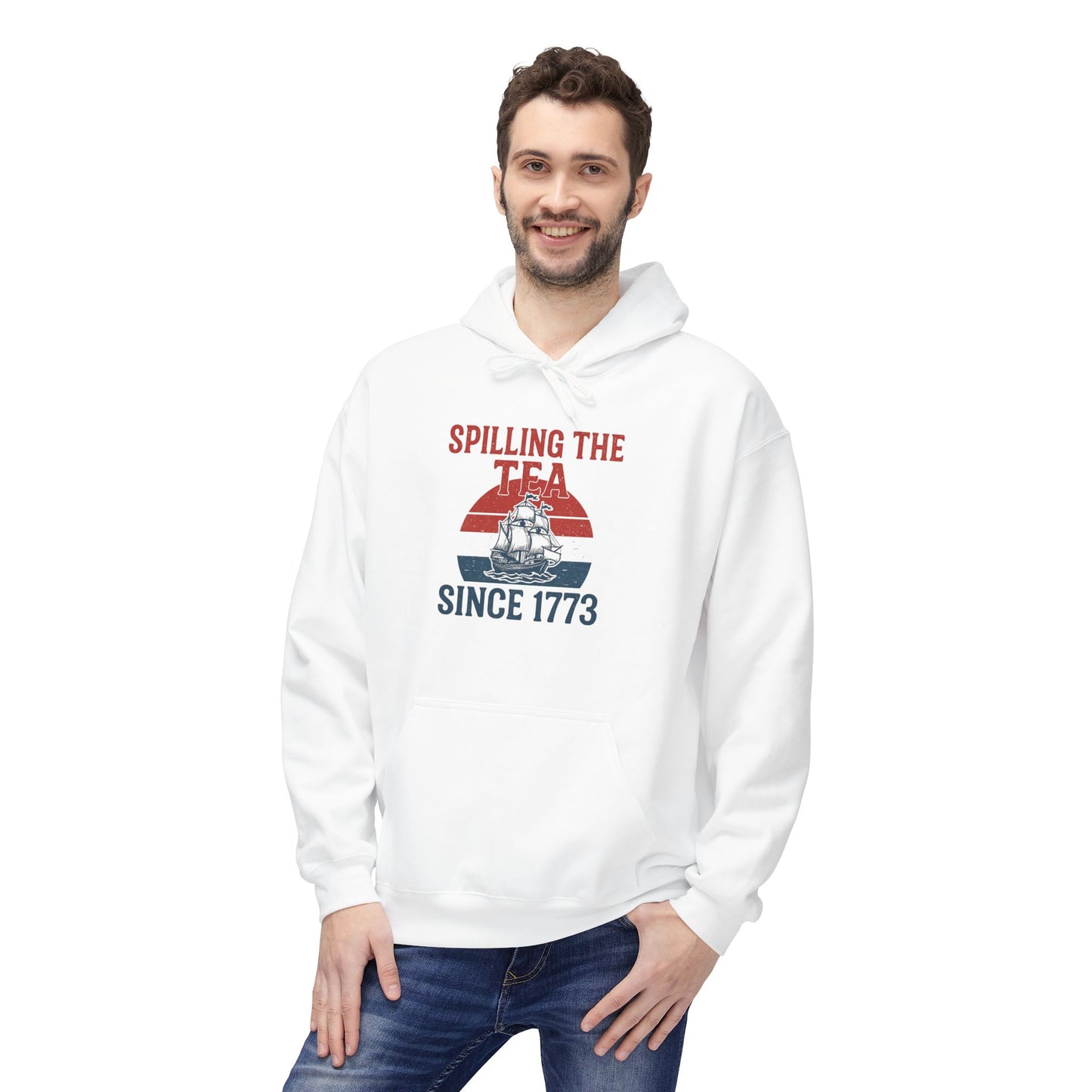 Spillin’ the Tea Since 1773 Hoodie (front design) – American Pride Pullover
