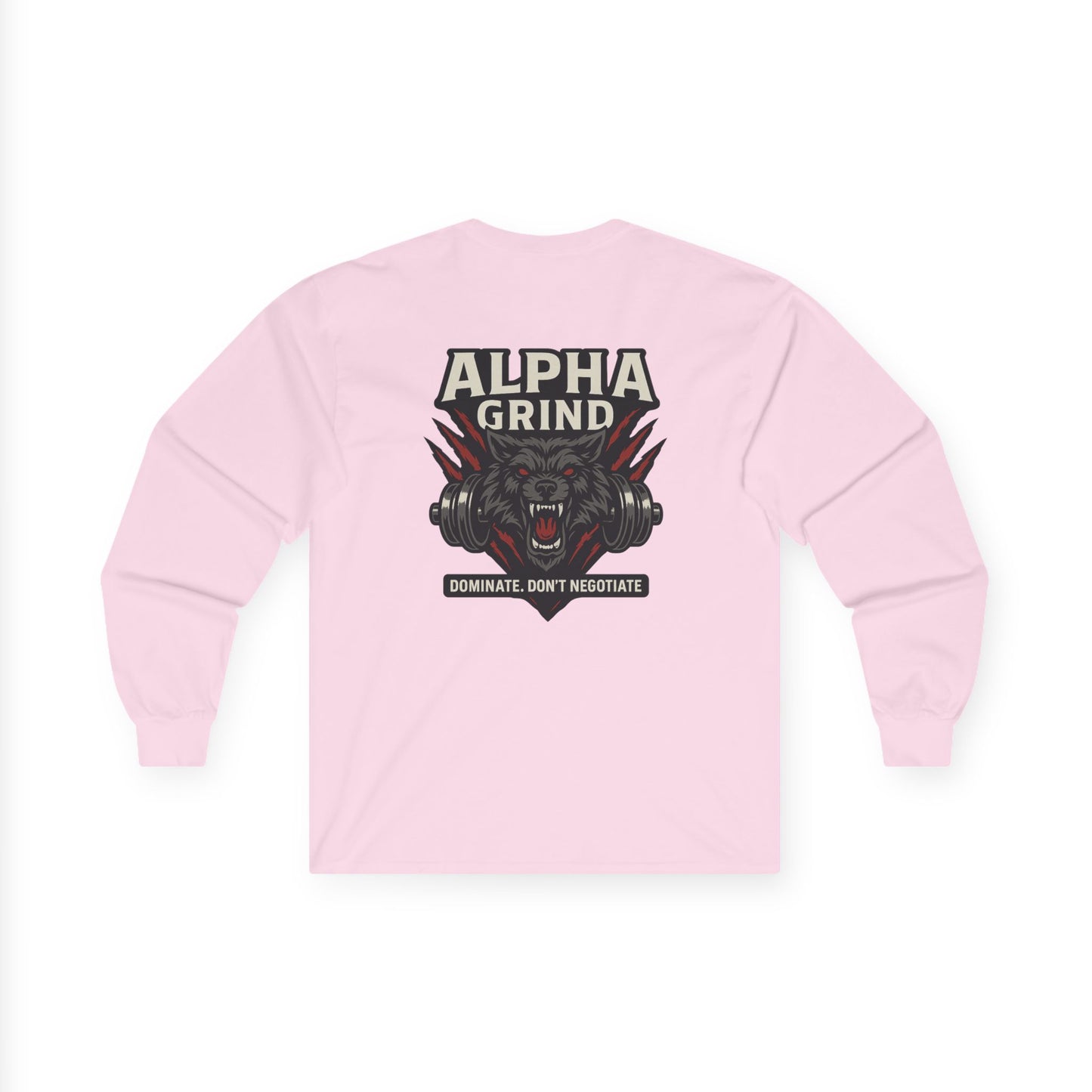 Dominate Long Sleeve (front logo + back design) – Gym Apparel