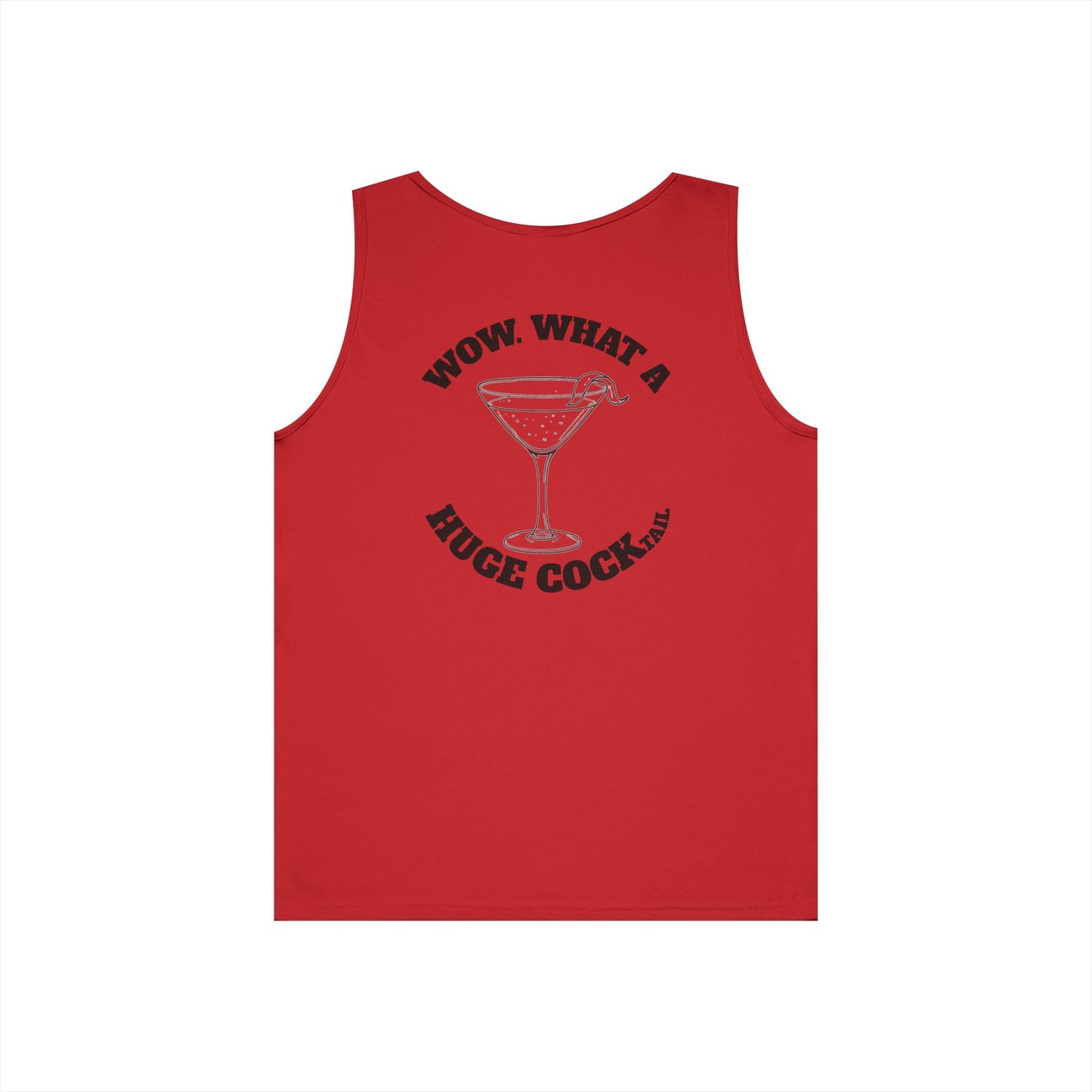 Huge Cocktail Tank Top (front logo + back design) - Meme Apparel
