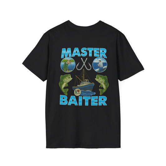 Master Baiter T-Shirt (front logo + back design) - Meme Apparel