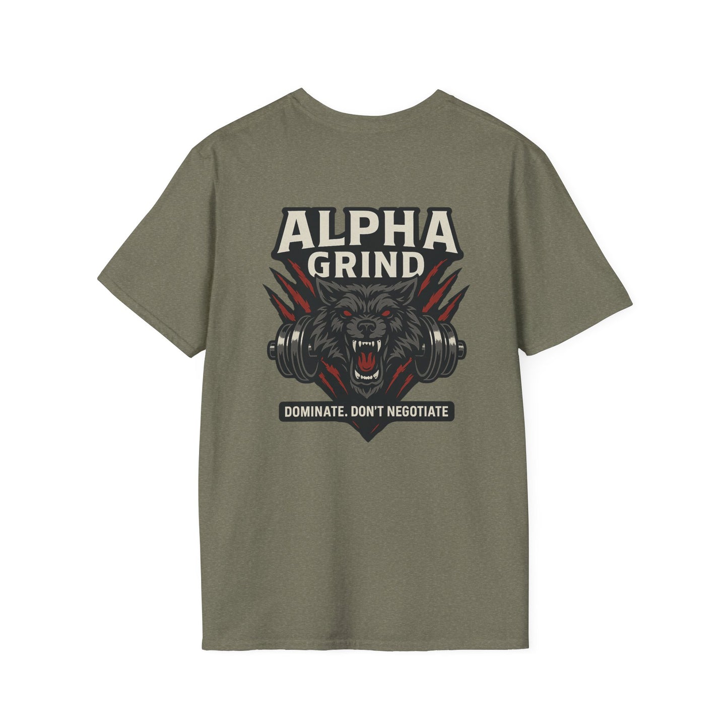 Dominate T-Shirt (front logo + back design) – Gym Apparel
