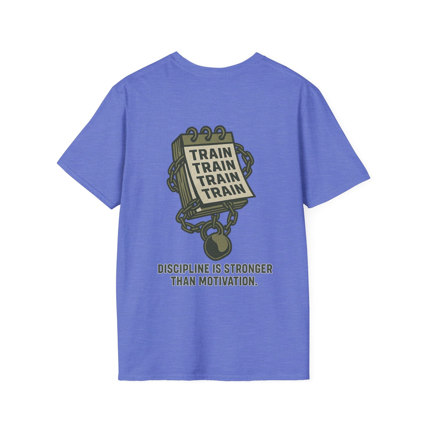 Train, Train, Train T-Shirt (front logo + back design) – Gym Apparel