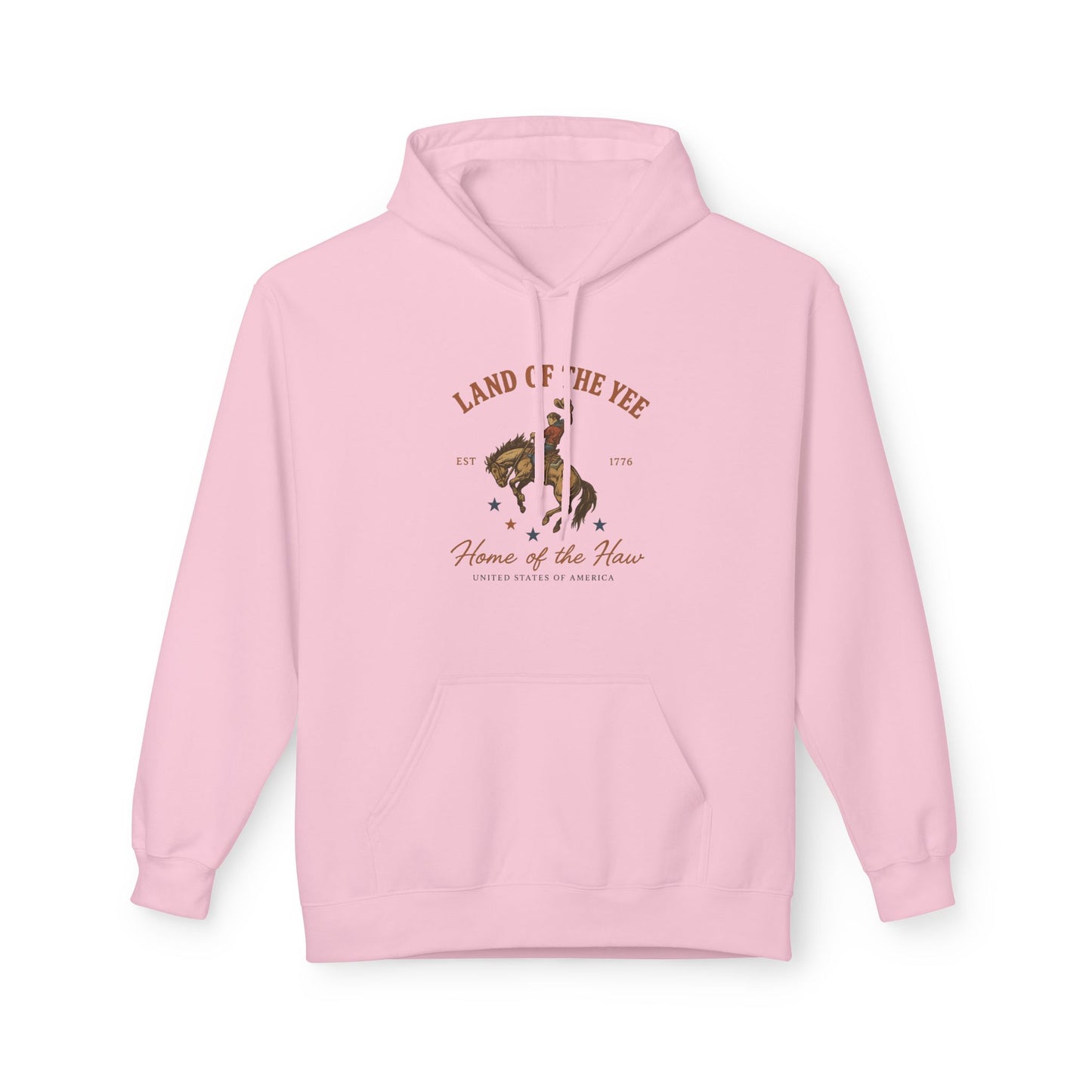 Land of the Yee, Home of the Haw Hoodie (front design) – American Pride Fleece Pullover