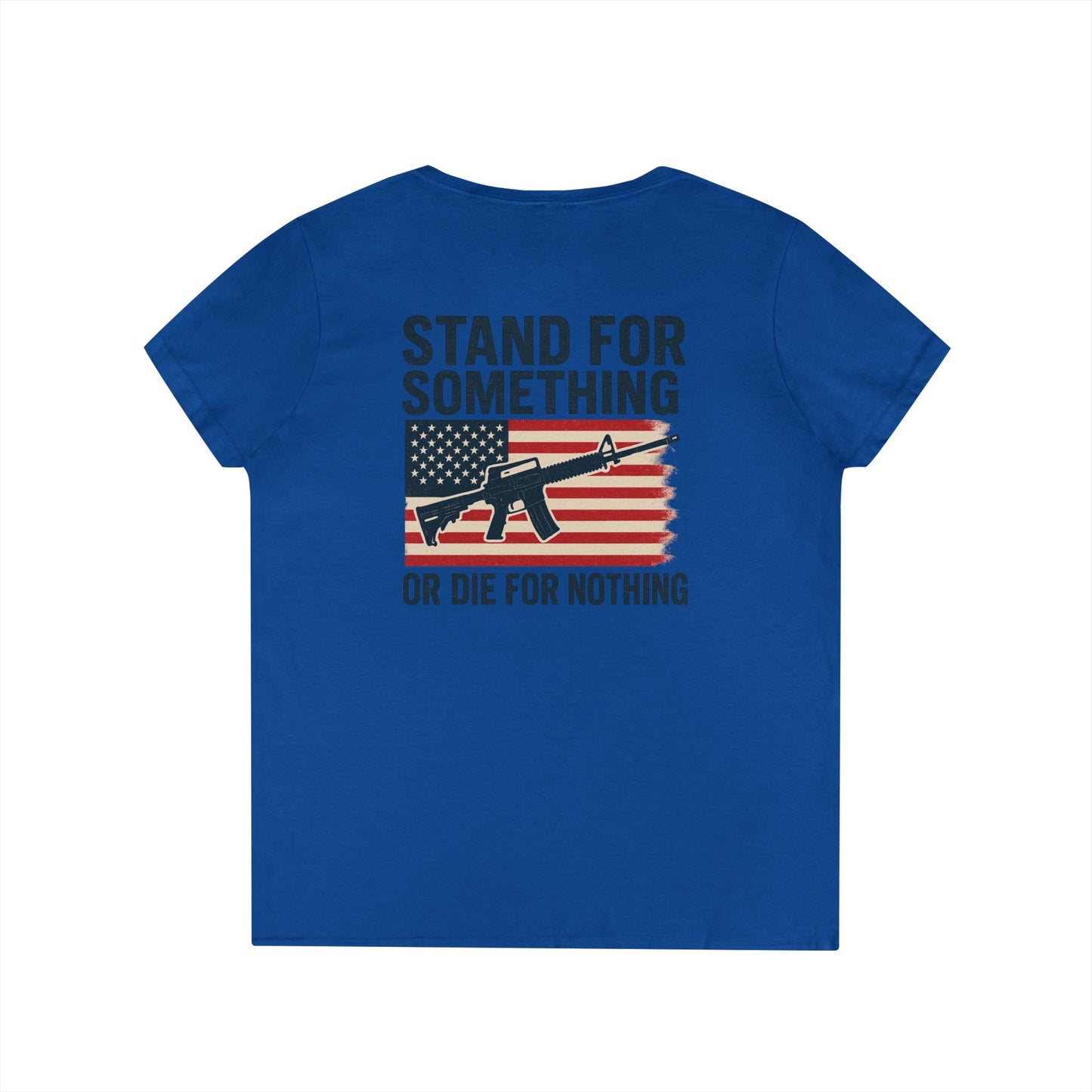 Stand for Something Tee (front logo + back design) – American Pride V-Neck