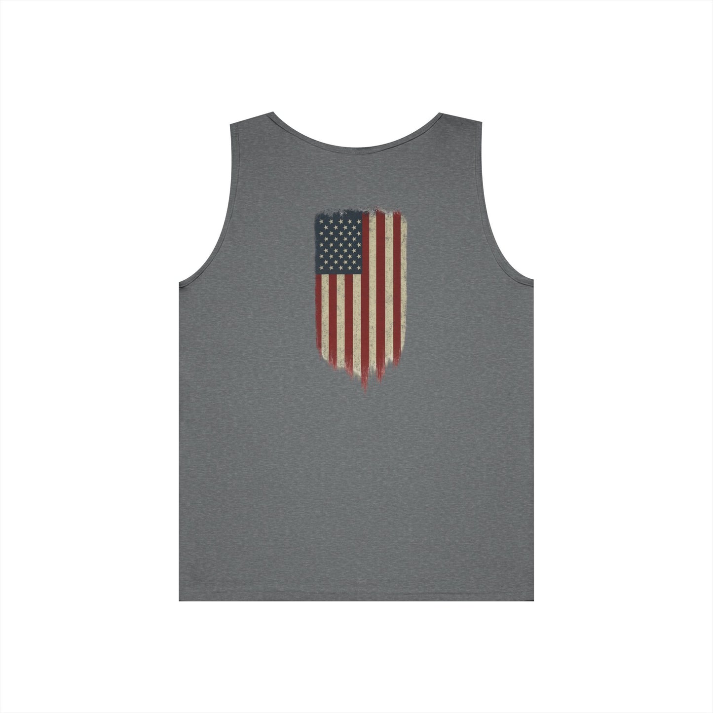 American Flag Tank Top (front logo + back design) – American Pride Shirt