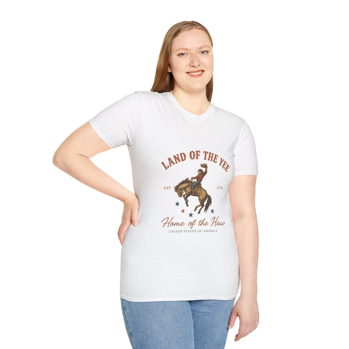 Land of the Yee, Home of the Haw Tee (front design) – American Pride Country Streetwear