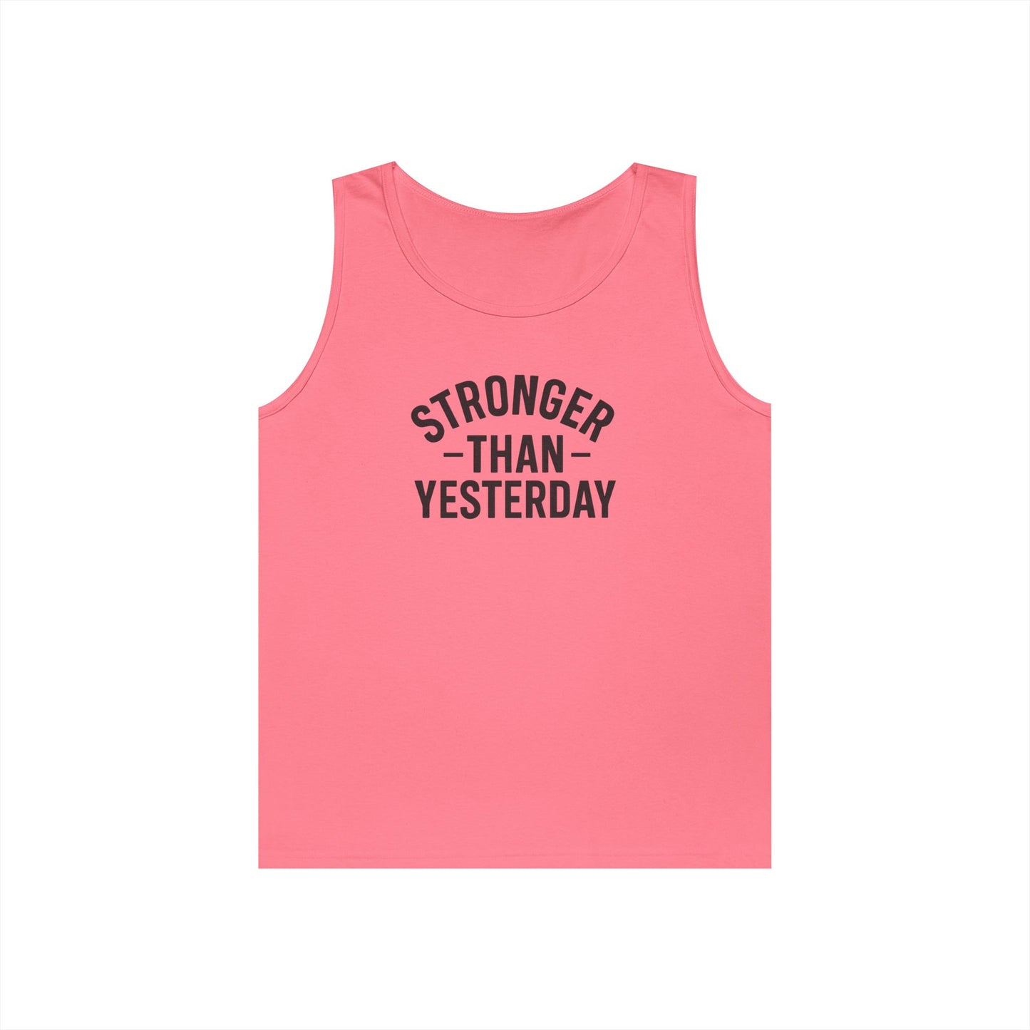 Stronger Than Yesterday Tank Top (front design) – Discipline Club Shirt