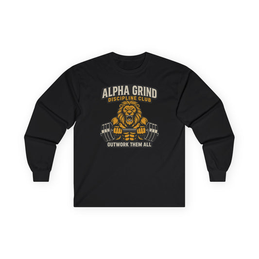 Alpha Grind Long Sleeve (front design) – Gym Apparel