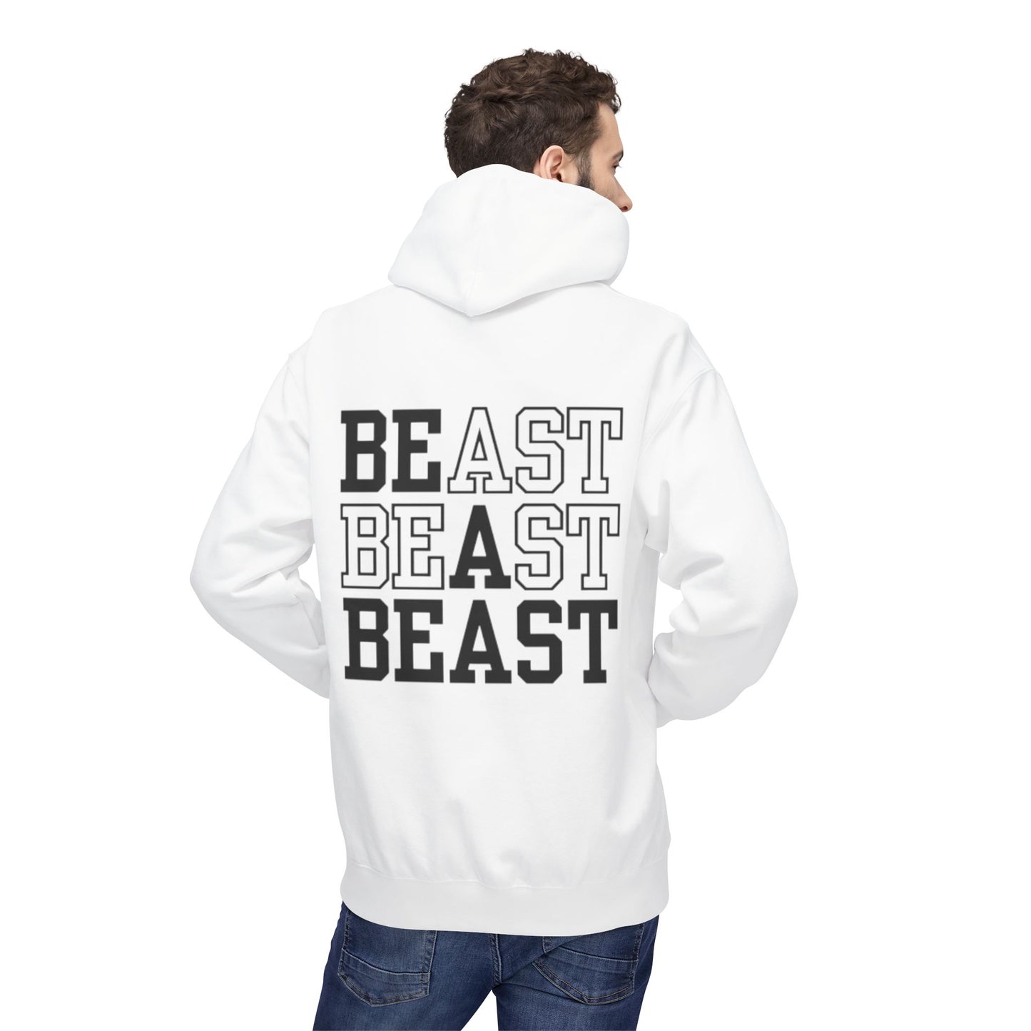 Be a Beast Hoodie (front logo + back design) – Discipline Club Pullover