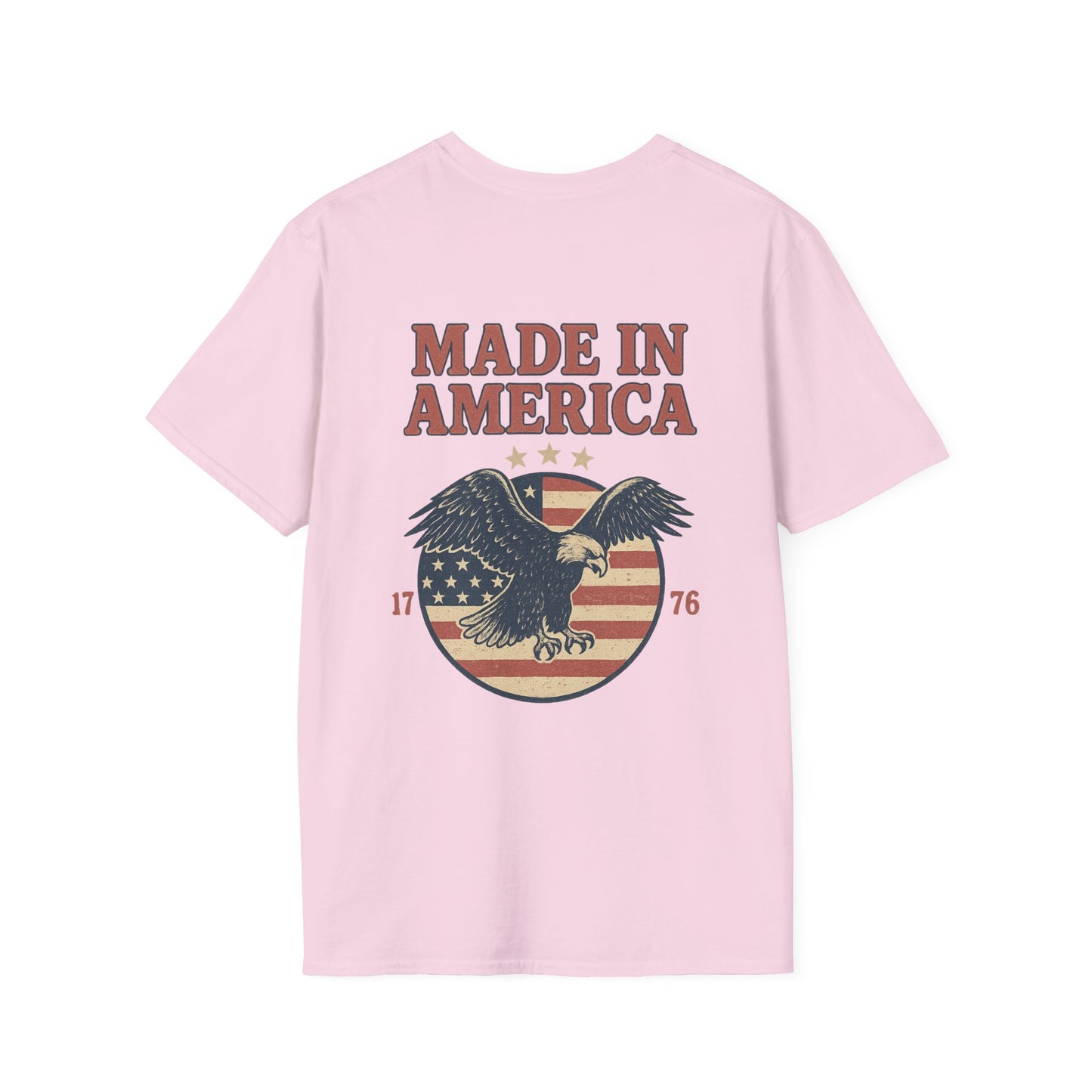 Made in America Tee (front logo + back design) – American Pride T-Shirt