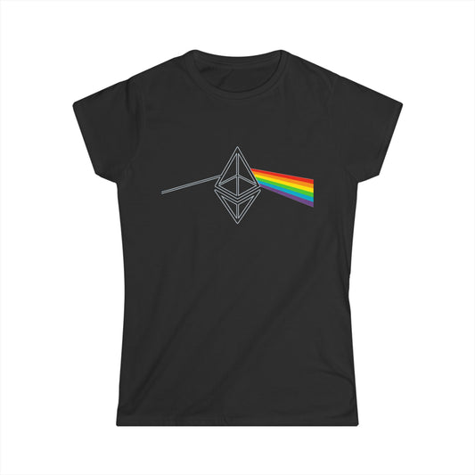 Ethereum Dark Side of the Moon Tee (front design) – Crypto Vault Women’s Shirt