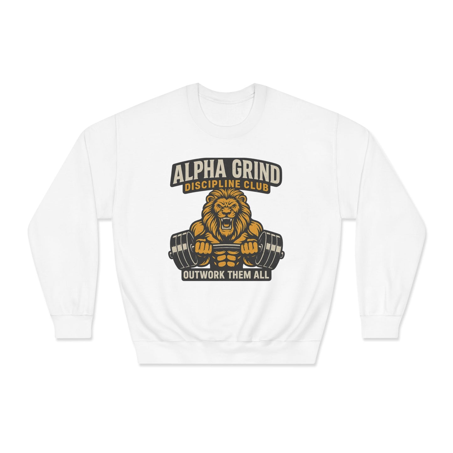 Alpha Grind DryBlend Crewneck Sweatshirt (front design) – Gym Apparel