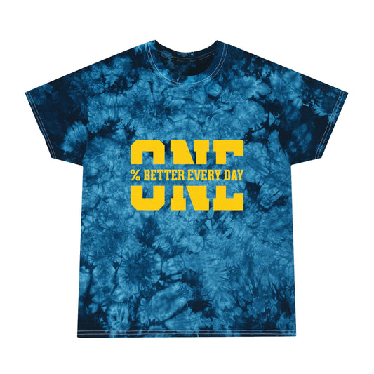 1% Better Every Day Tie-Dye Tee (front design) – Discipline Club Shirt