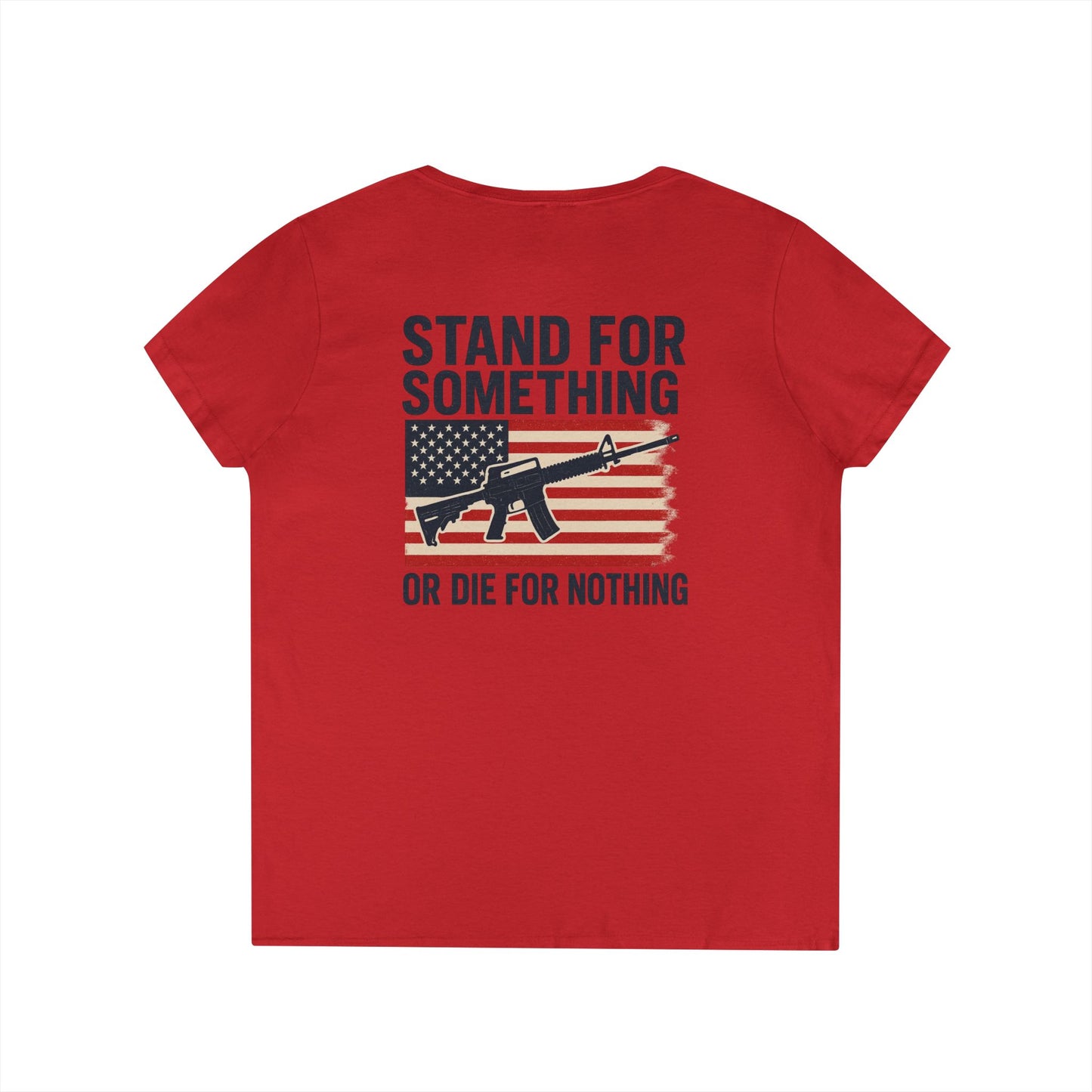 Stand for Something Tee (front logo + back design) – American Pride V-Neck