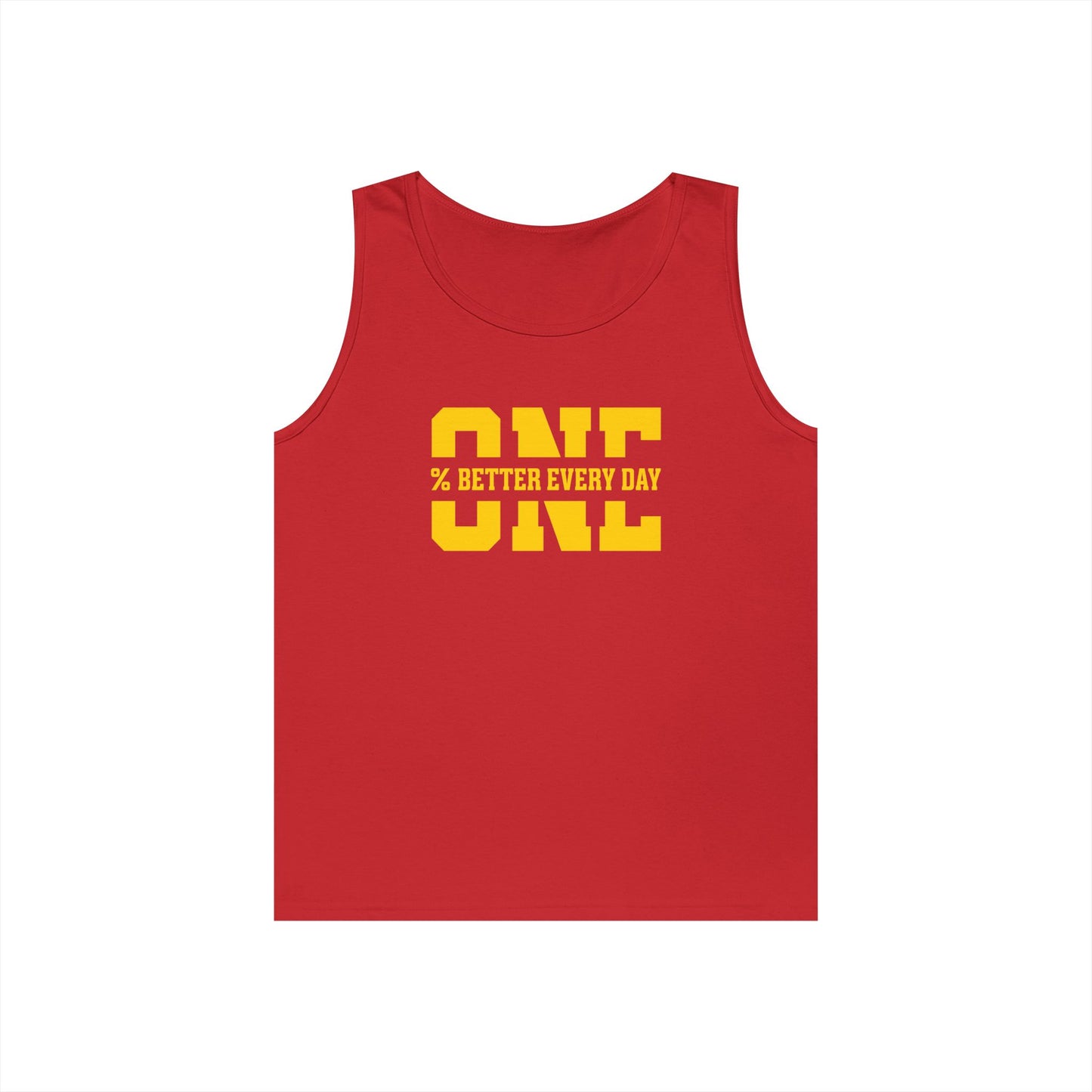 1% Better Every Day Tank Top (front design) – Discipline Club Shirt
