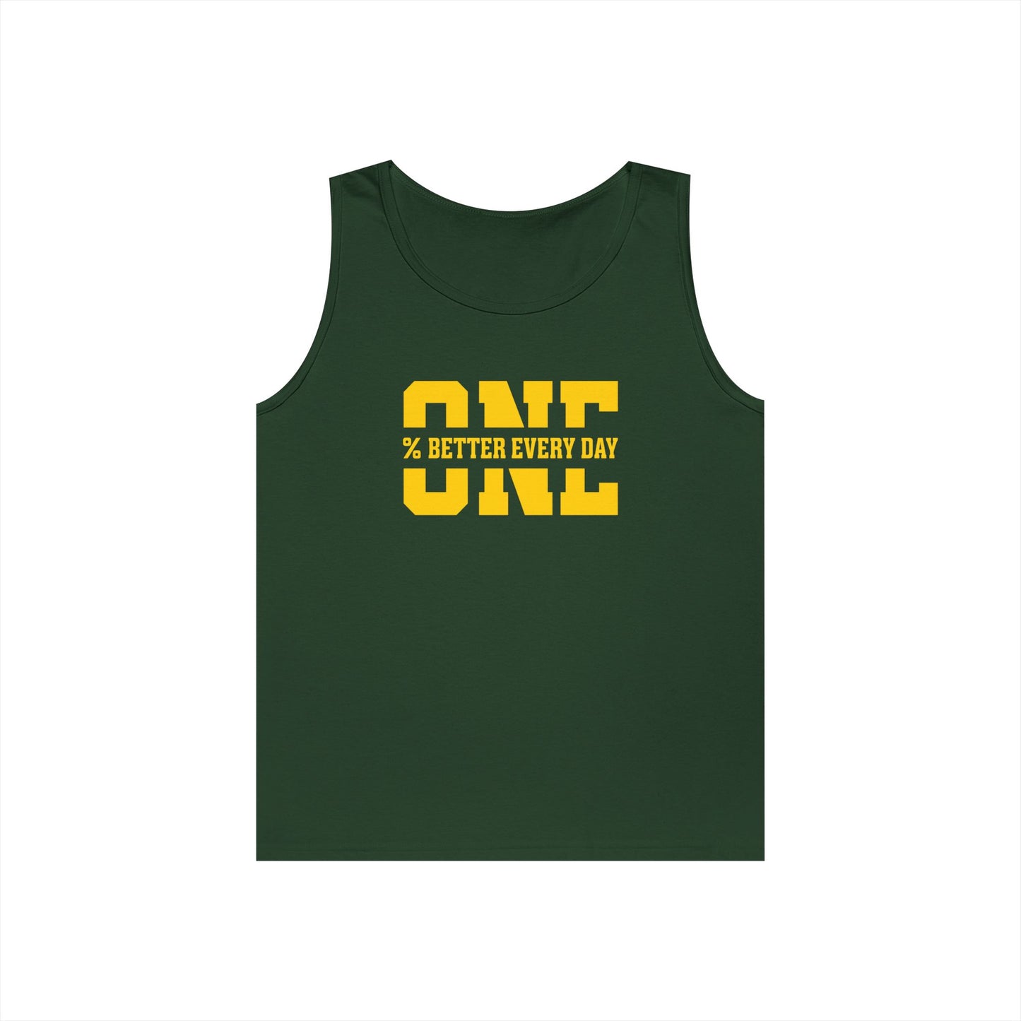 1% Better Every Day Tank Top (front design) – Discipline Club Shirt
