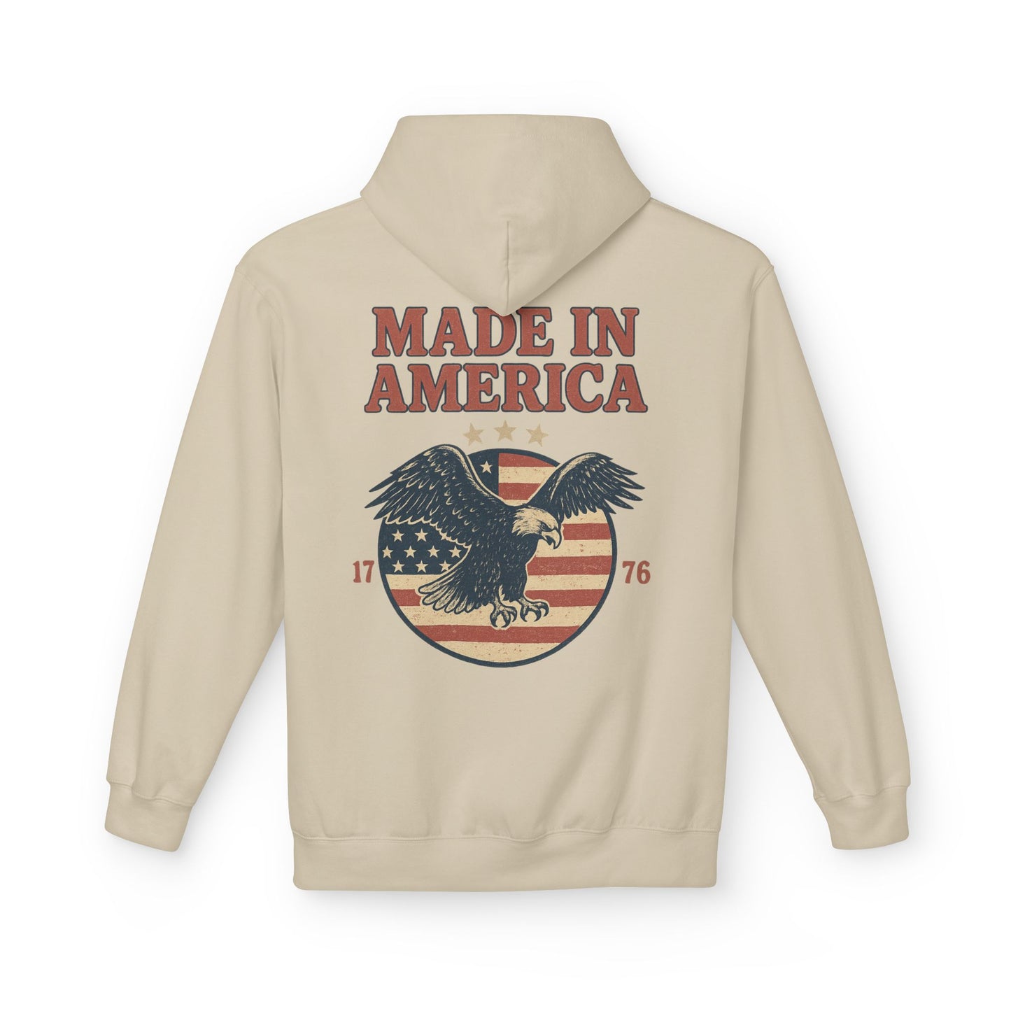 Made in America Hoodie (front logo + back design) – American Pride Pullover