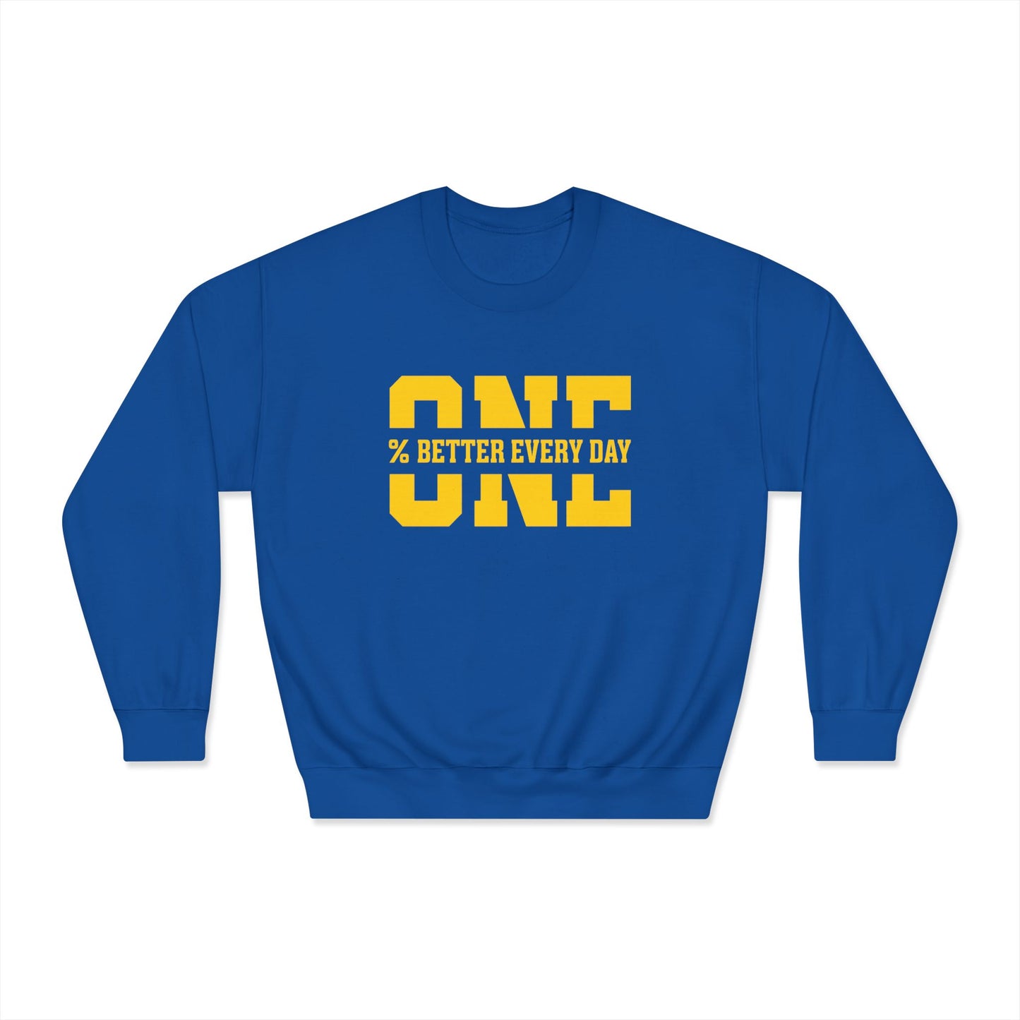 1% Better Every Day Crewneck Sweatshirt (front design) – Discipline Club Pullover
