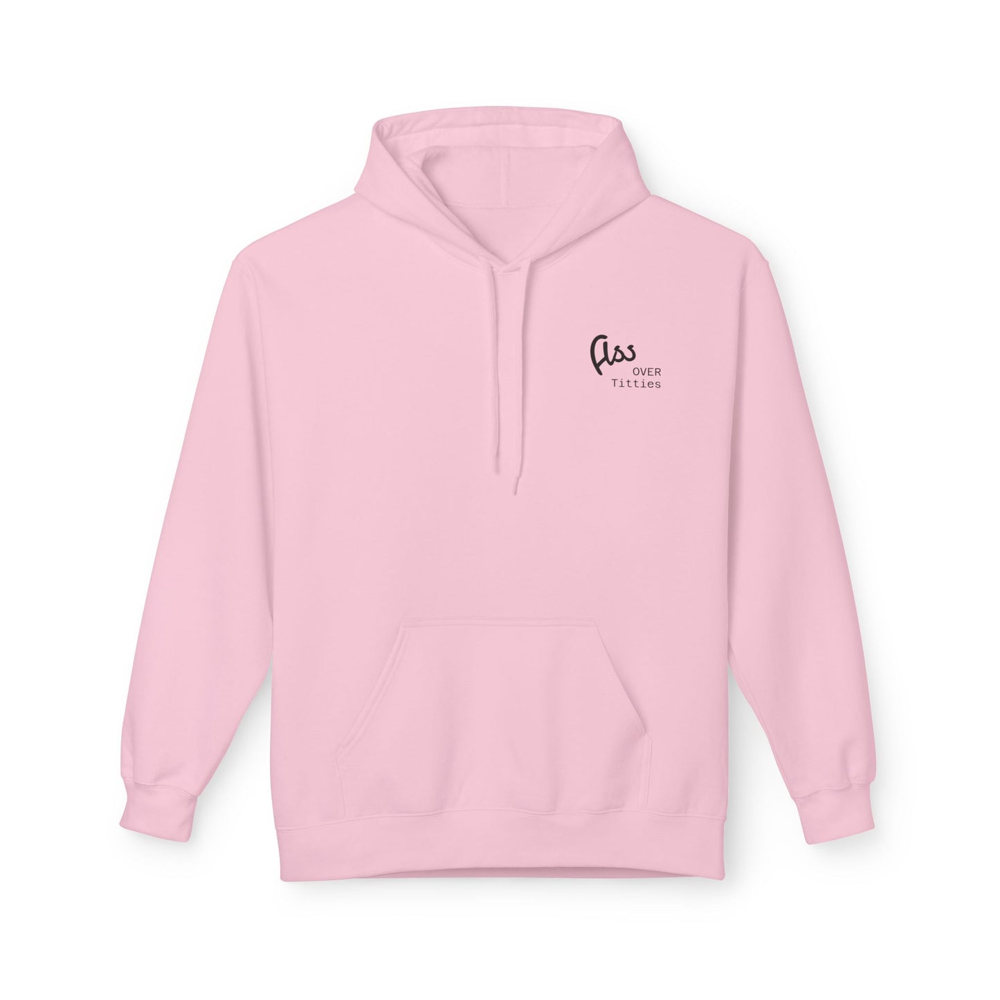 Ass Over Titties Midweight Softstyle Fleece Hoodie (front design) – Meme Apparel