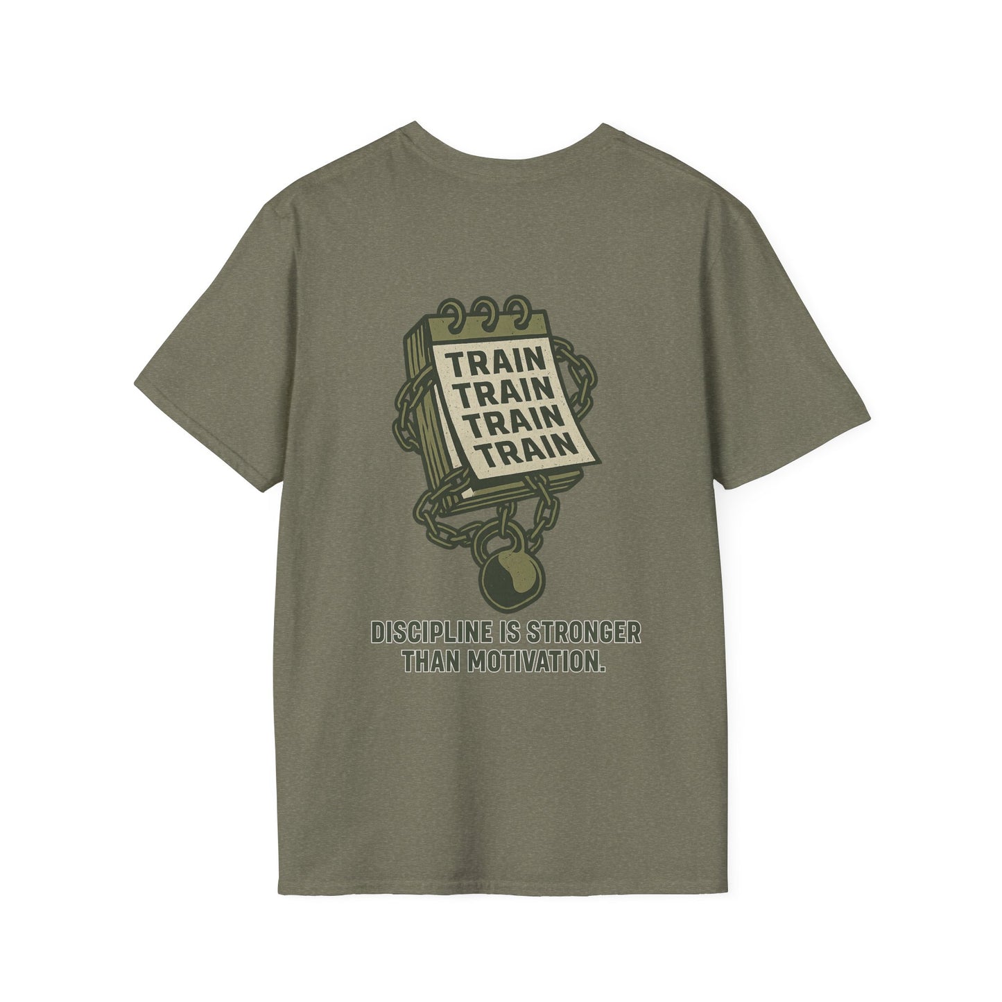 Train, Train, Train T-Shirt (front logo + back design) – Gym Apparel