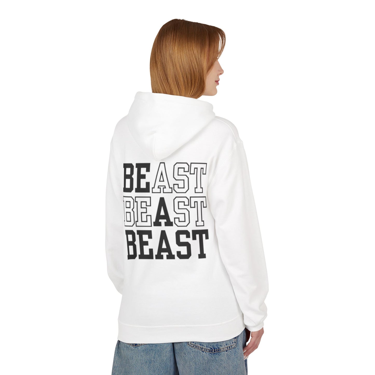Be a Beast Hoodie (front logo + back design) – Discipline Club Pullover