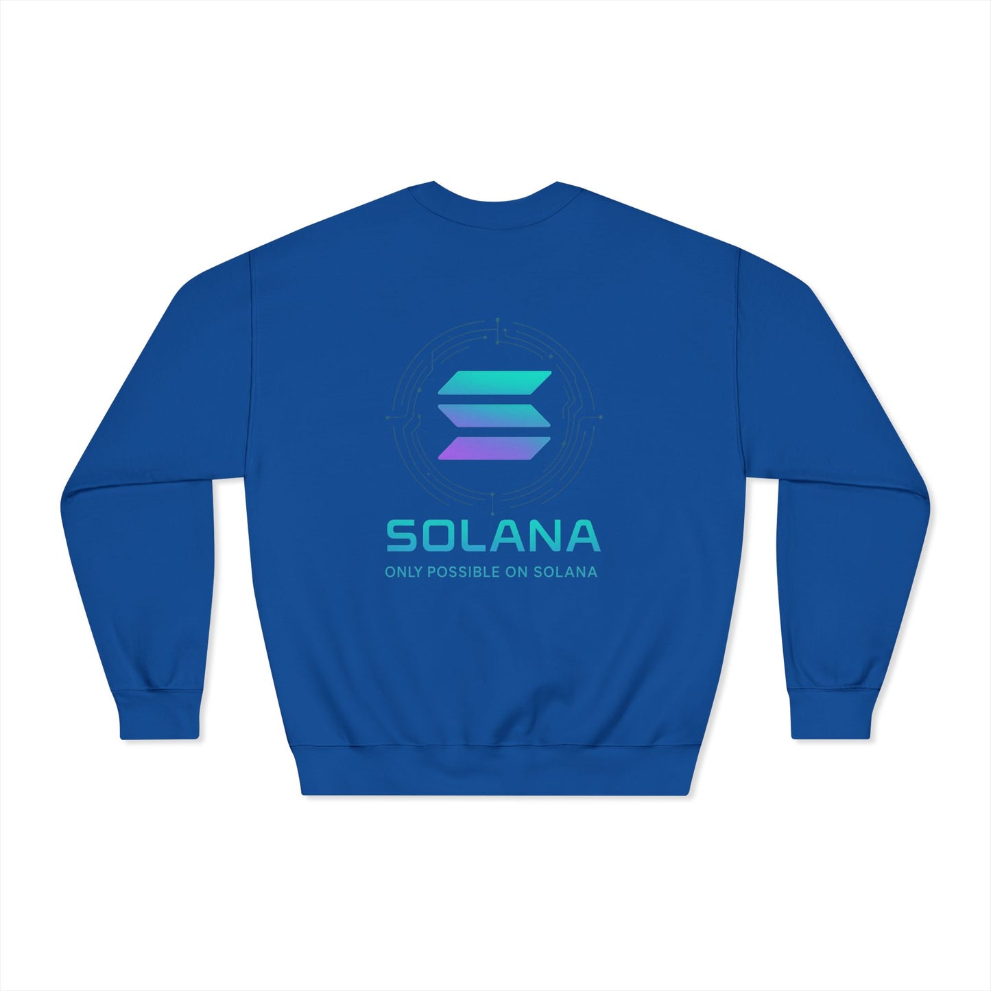Only Possible on Solana Crewneck Sweatshirt (front logo + back design) – Crypto Vault Pullover
