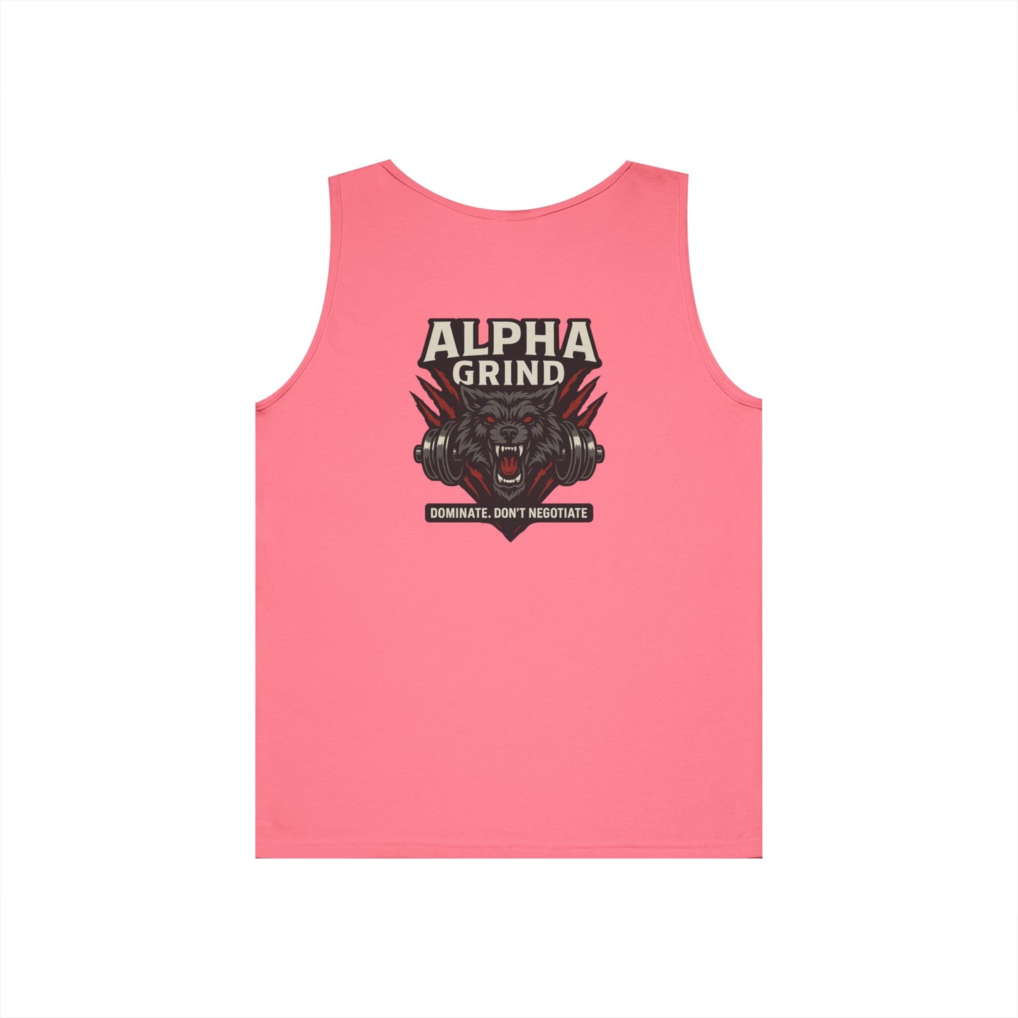 Dominate Tank Top (front logo + back design) – Gym Apparel