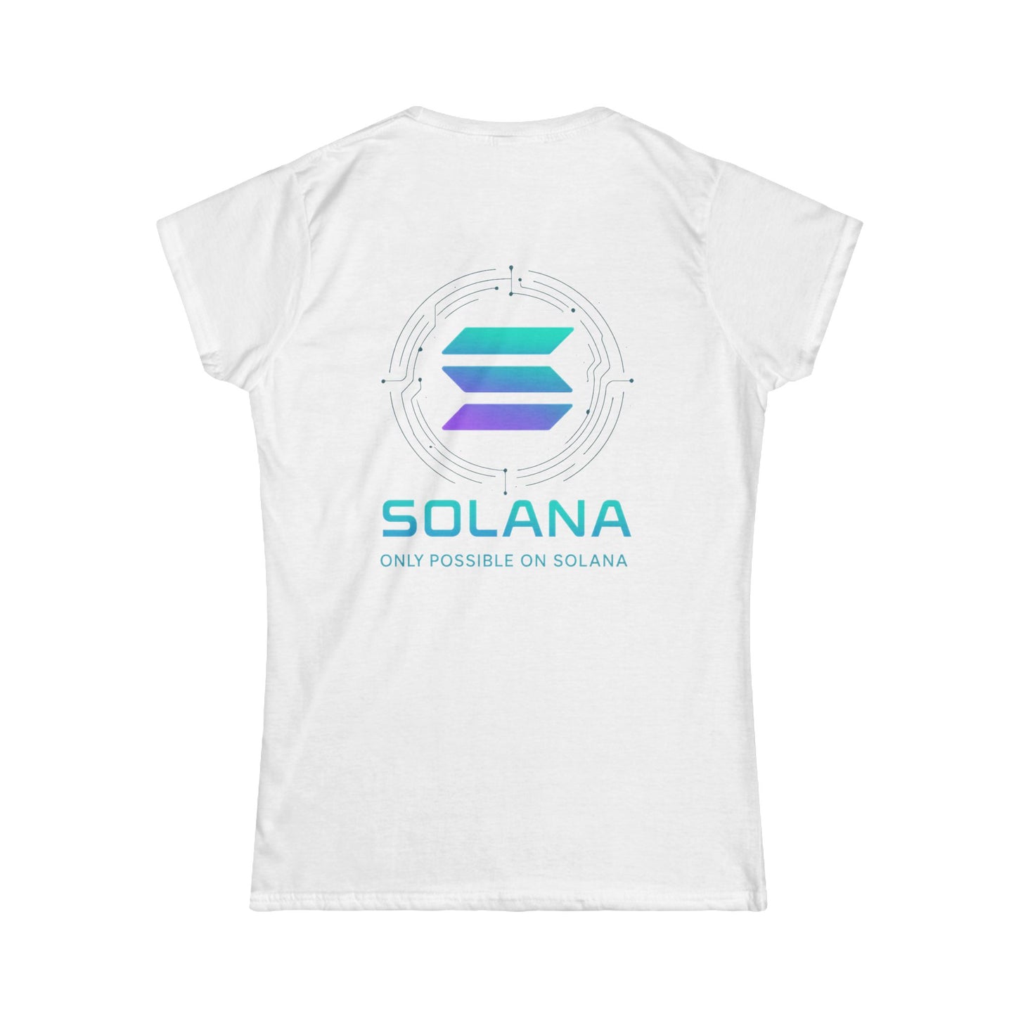 Only Possible on Solana Tee (front logo + back design) – Crypto Vault Women’s Shirt