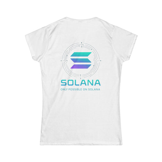 Only Possible on Solana Tee (front logo + back design) – Crypto Vault Women’s Shirt