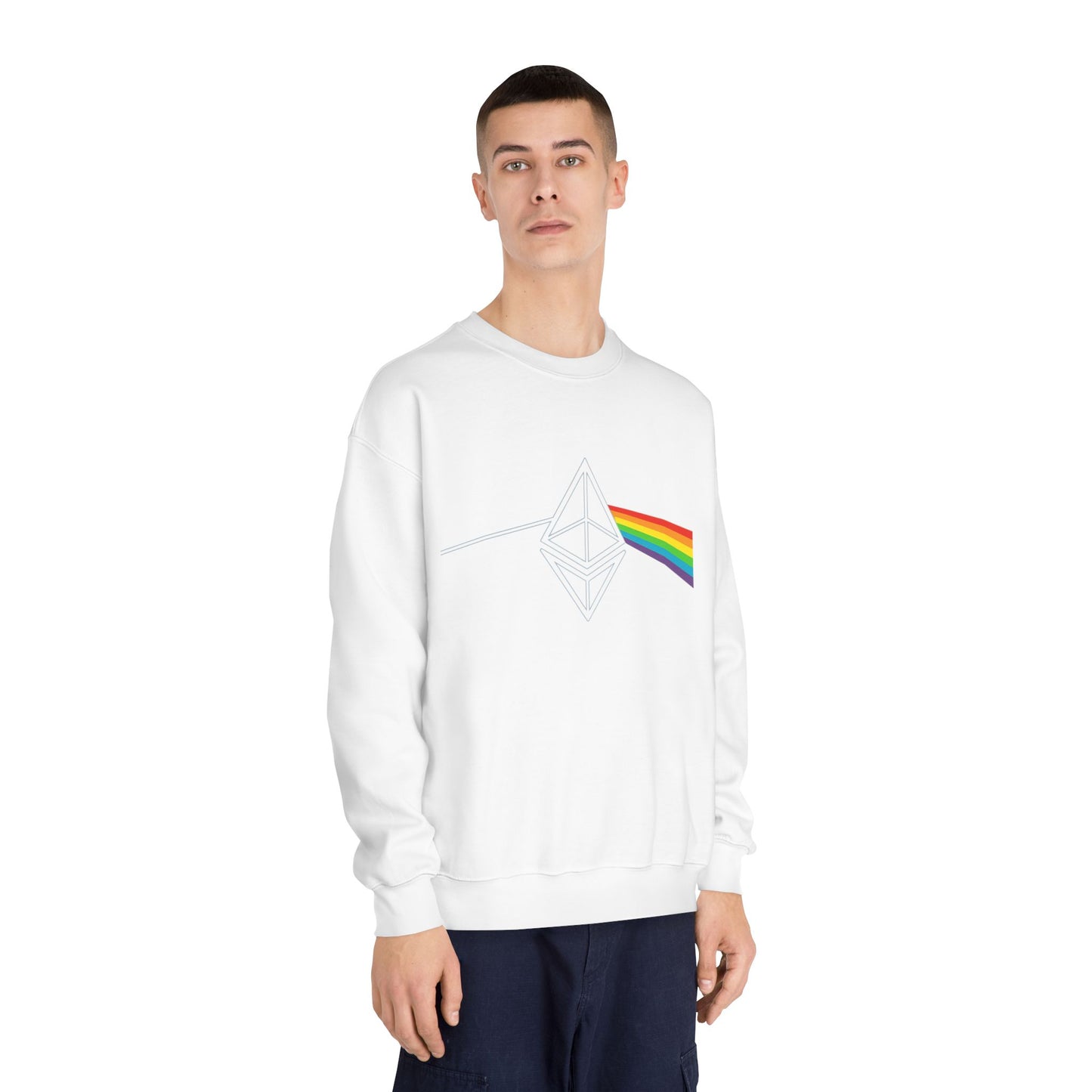 Ethereum Dark Side of the Moon Crewneck Sweatshirt (front design) – Crypto Vault Pullover