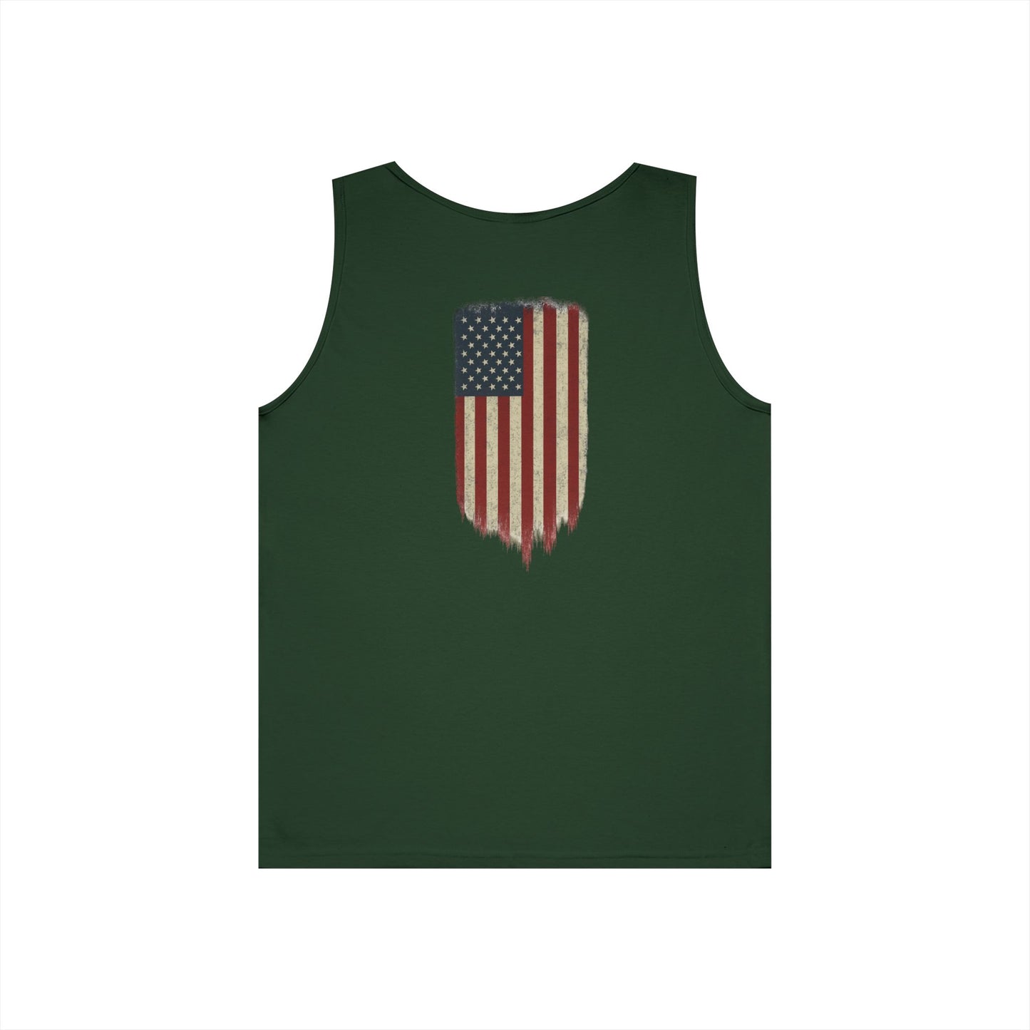 American Flag Tank Top (front logo + back design) – American Pride Shirt