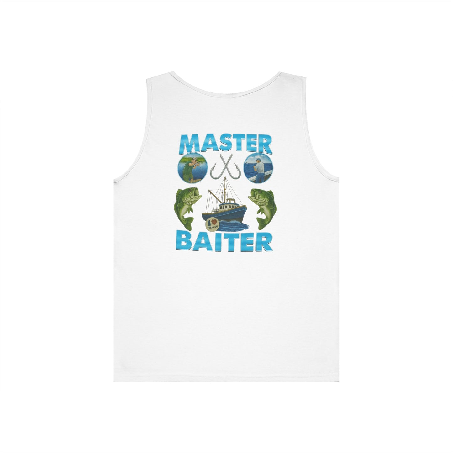 Master Baiter Tank Top (front logo + back design) - Meme Apparel